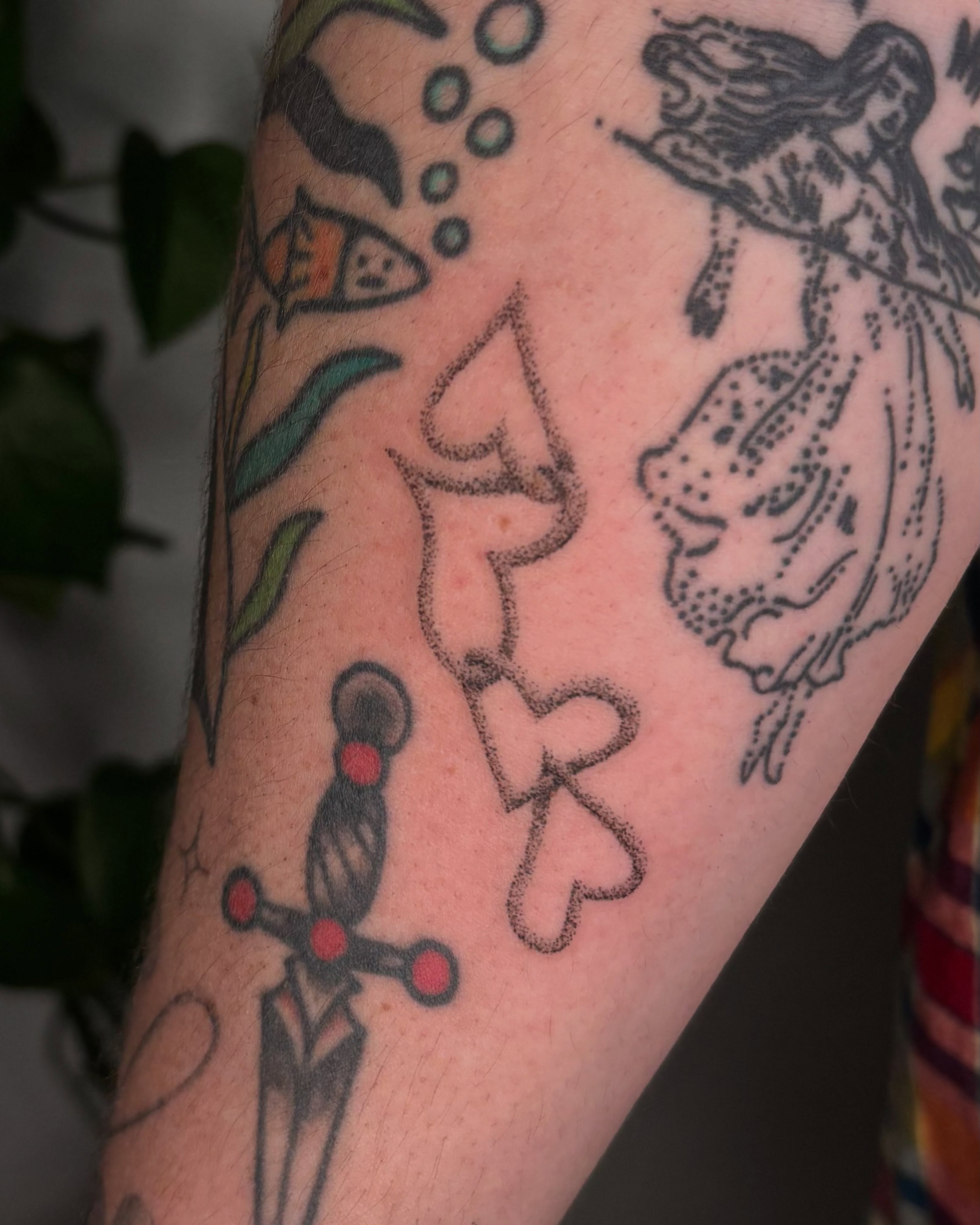 Mermaid and angel American traditional tattoo on the forearm by sabrina ✿ ◔ ں ◔ ✿ san francisco tattoo!