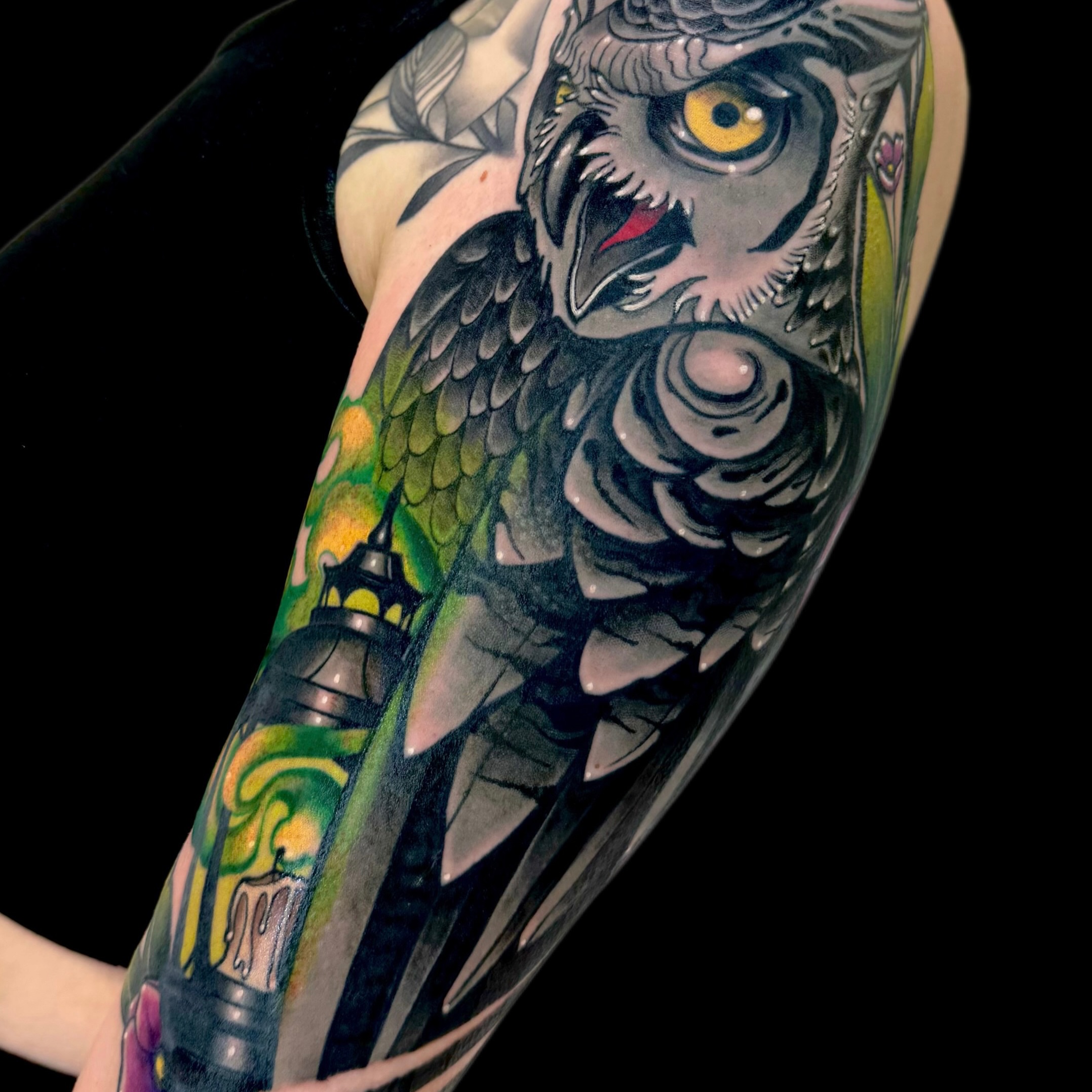 Owl realism tattoo on the forearm by 𝓡𝓪𝔂𝓬𝓱𝓲𝓵𝓵 [ᴛᴀᴛᴛᴏᴏ ᴀʀᴛɪꜱᴛ] 💚