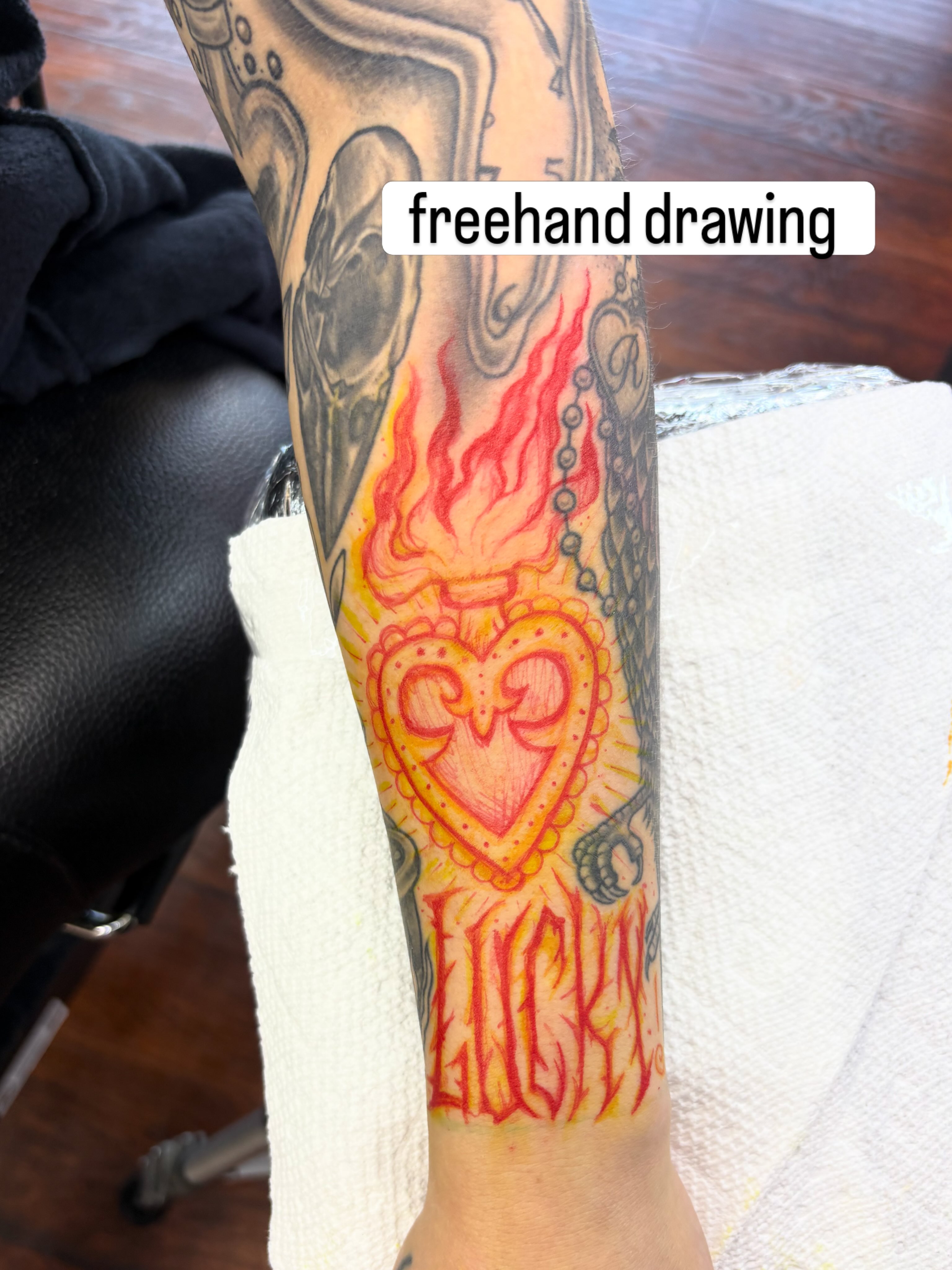 Tattoo by @skyecaliforniaink — dotwork, new_school