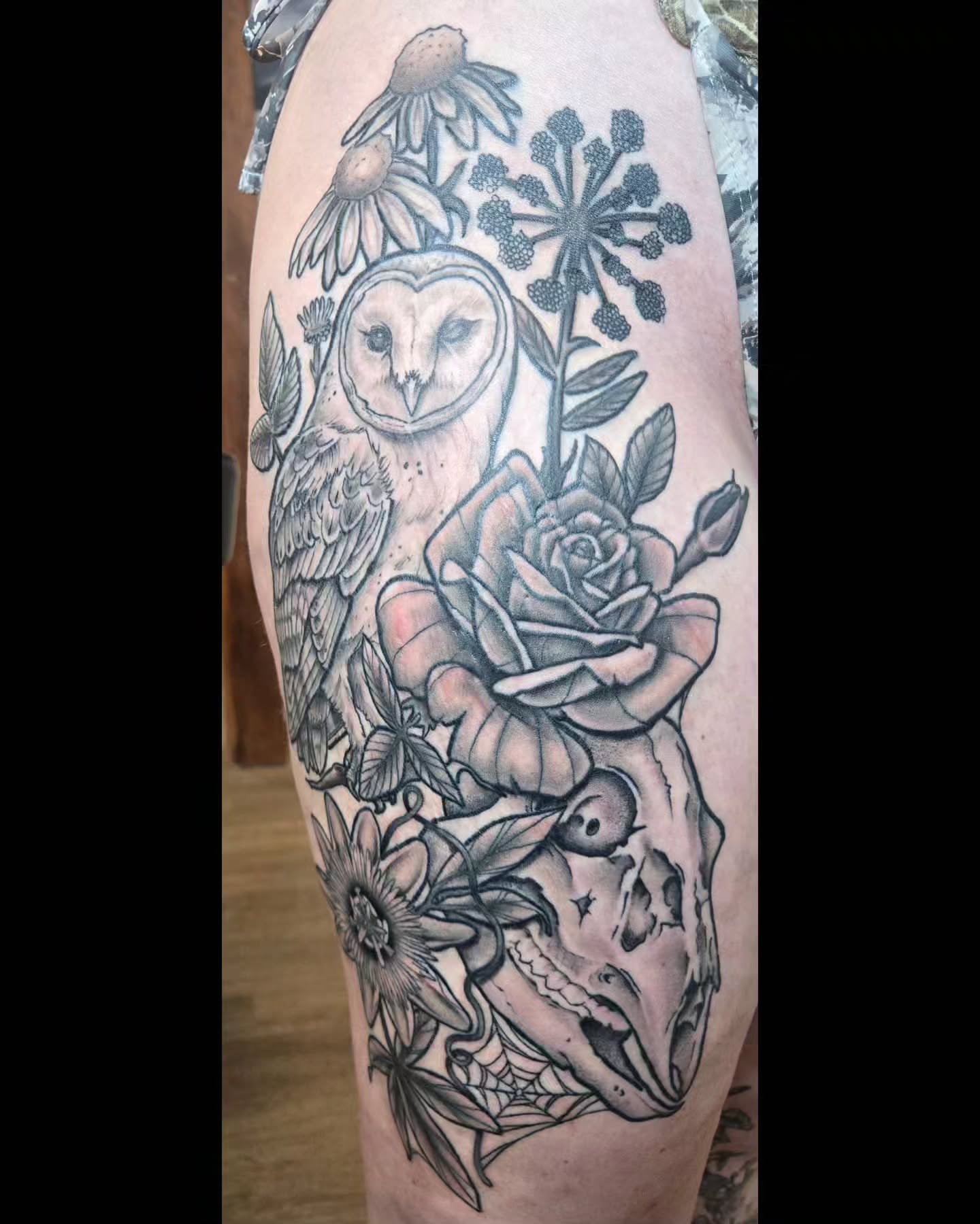 Tattoo by @beardsley_tattoos — black_and_grey, realism