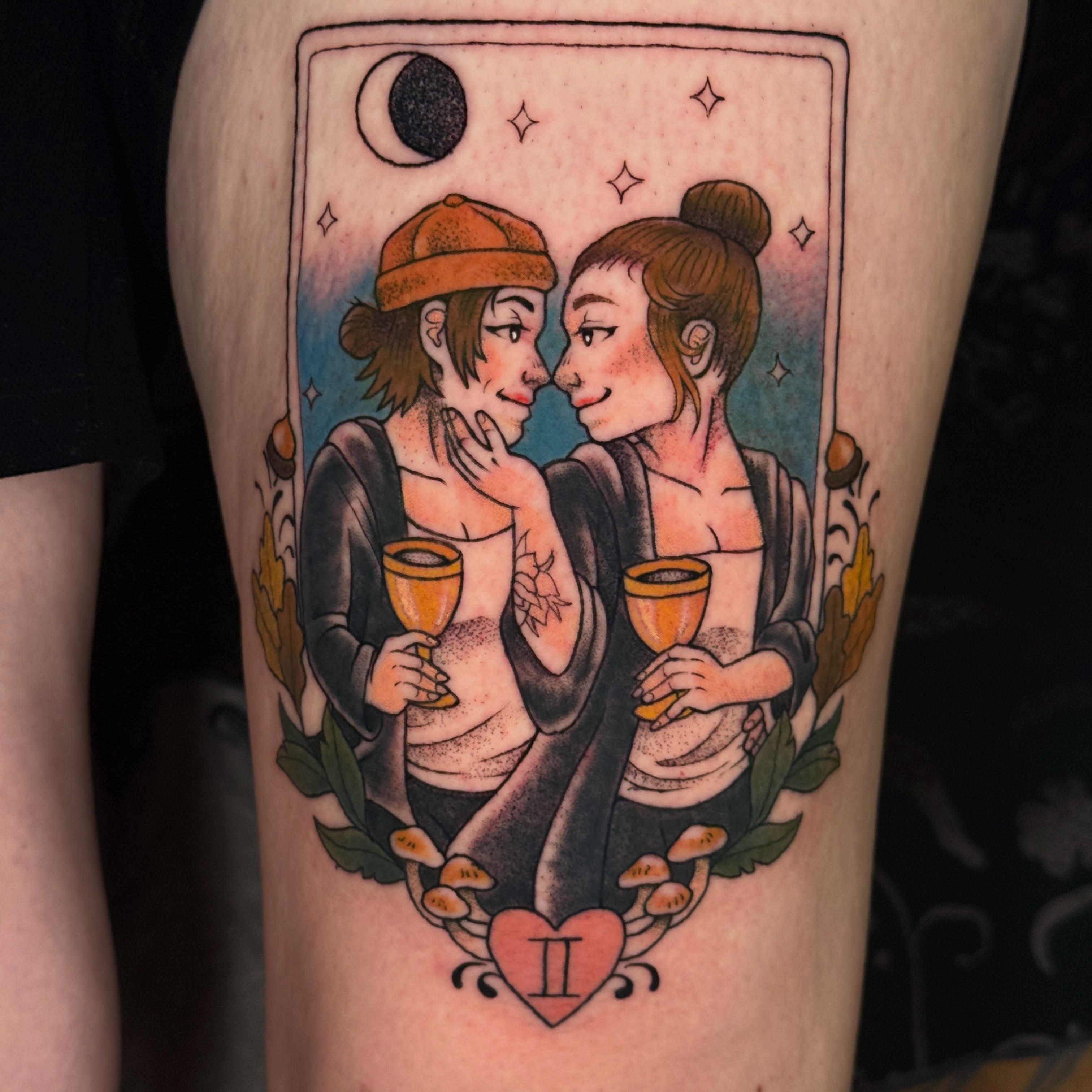 Tattoo by @beachw00f — american_traditional, dotwork