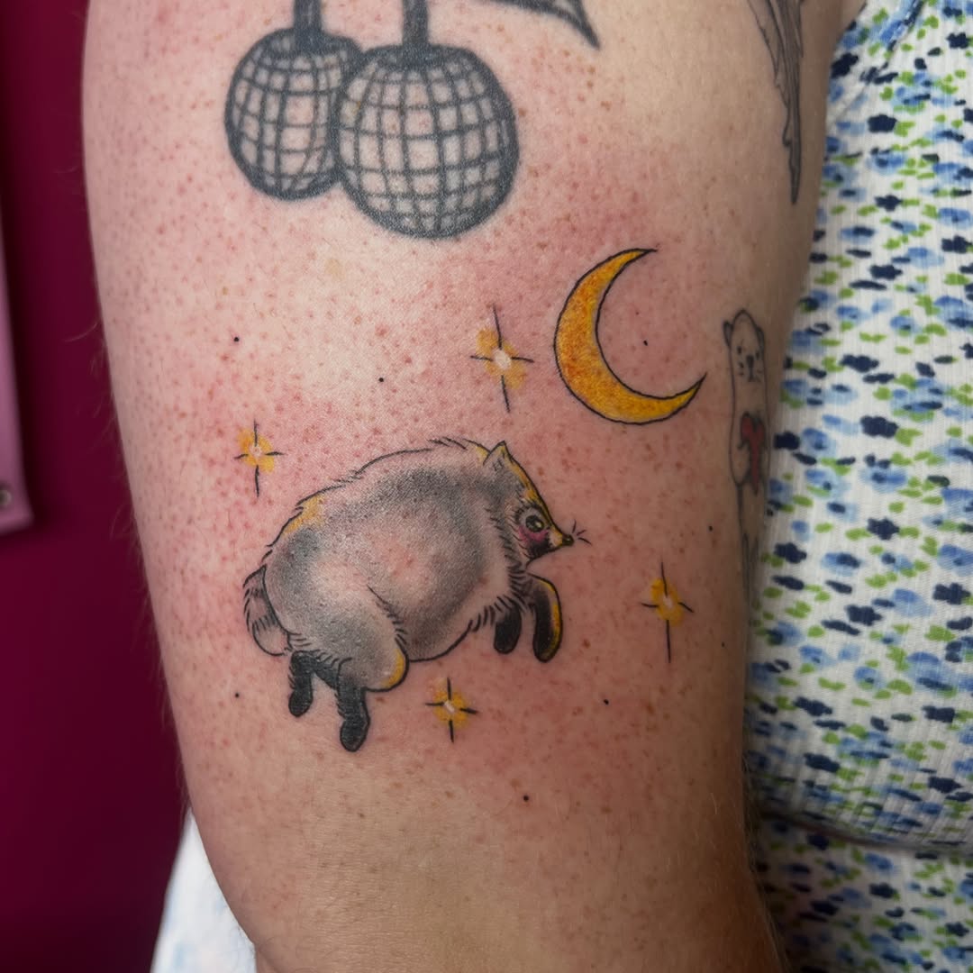 Tattoo by @purrsimmonkitten — dotwork, realism