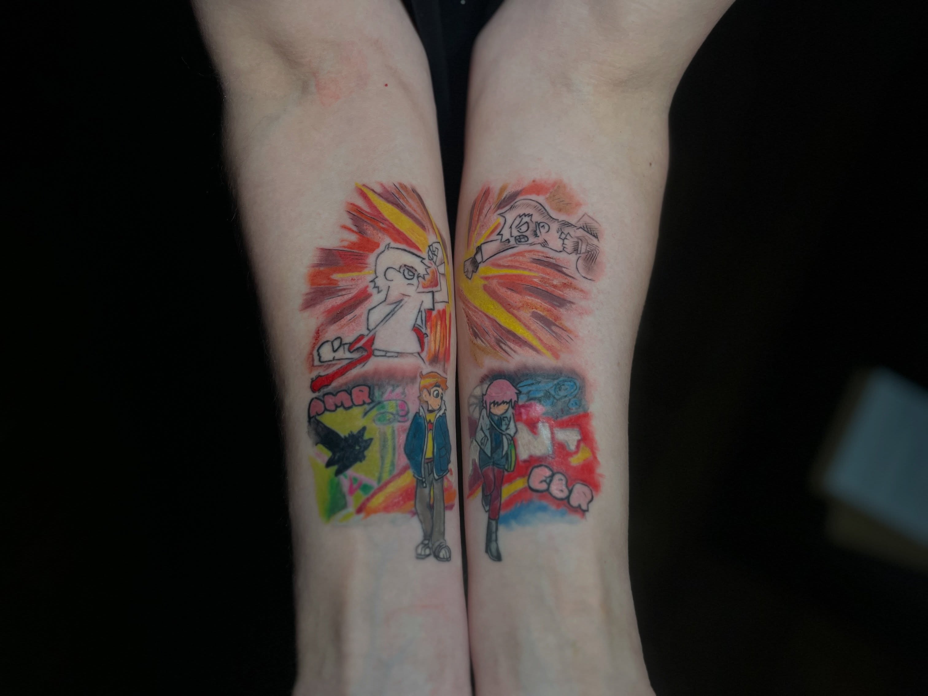 Tattoo by @ktronink — dotwork, anime