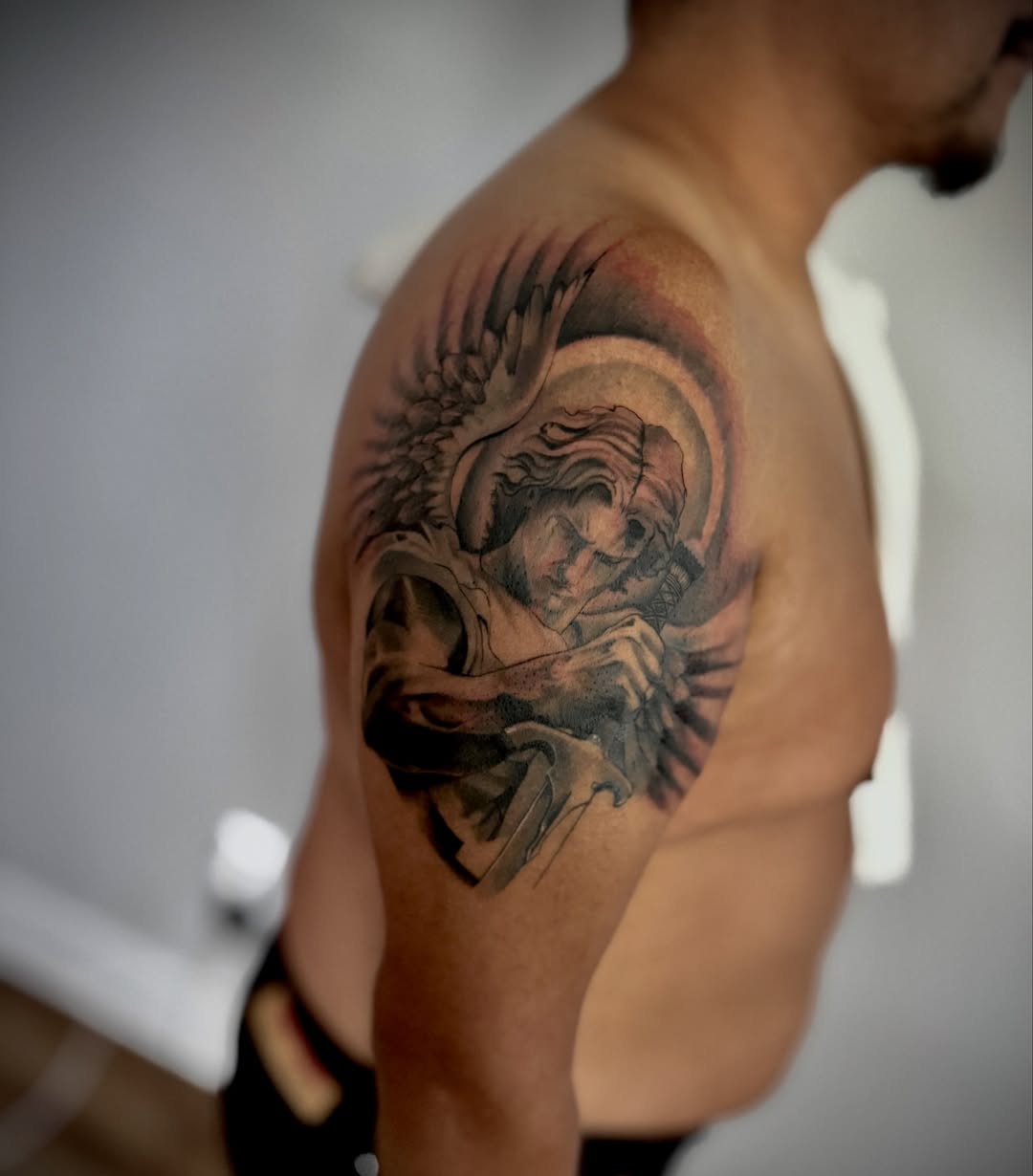 Tattoo by @lalo_inktattoos — black_and_grey, realism