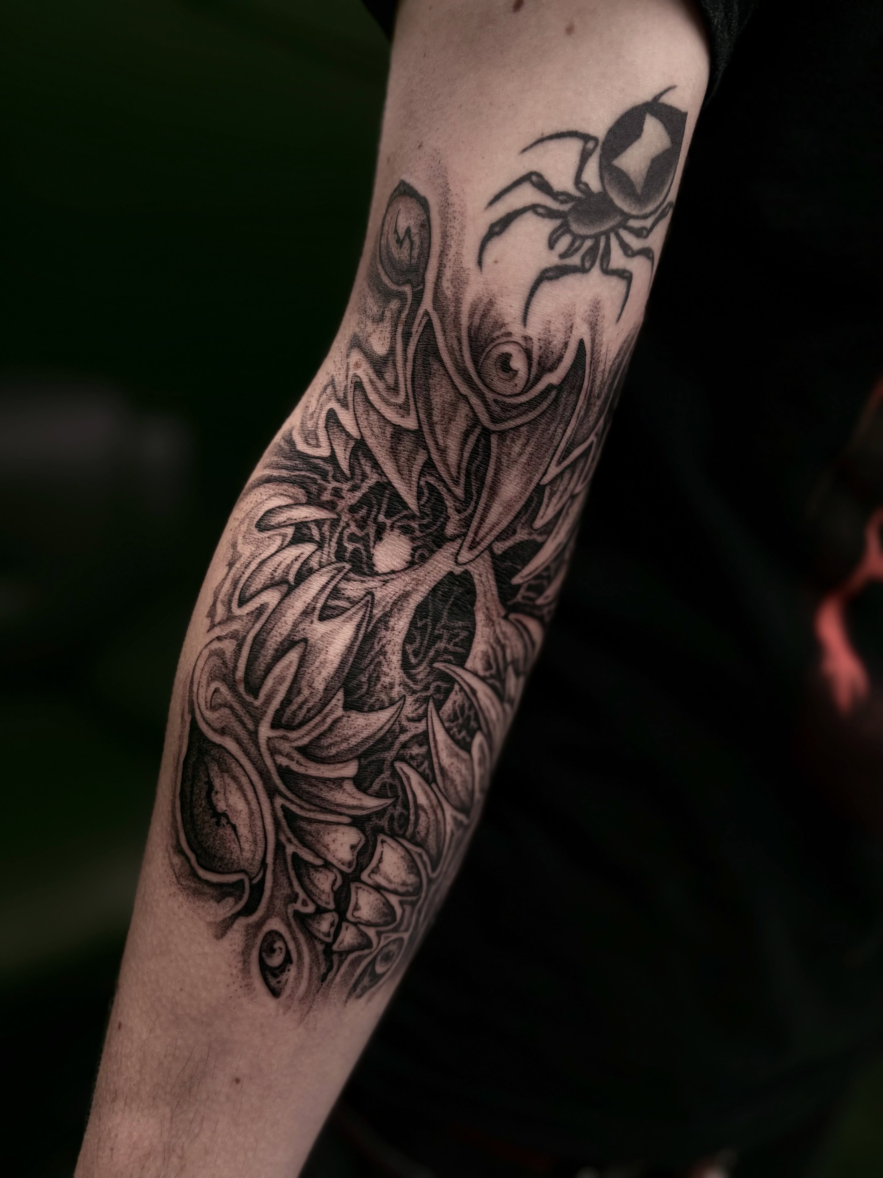 Tattoo by @8jinx9 — black_and_grey, realism