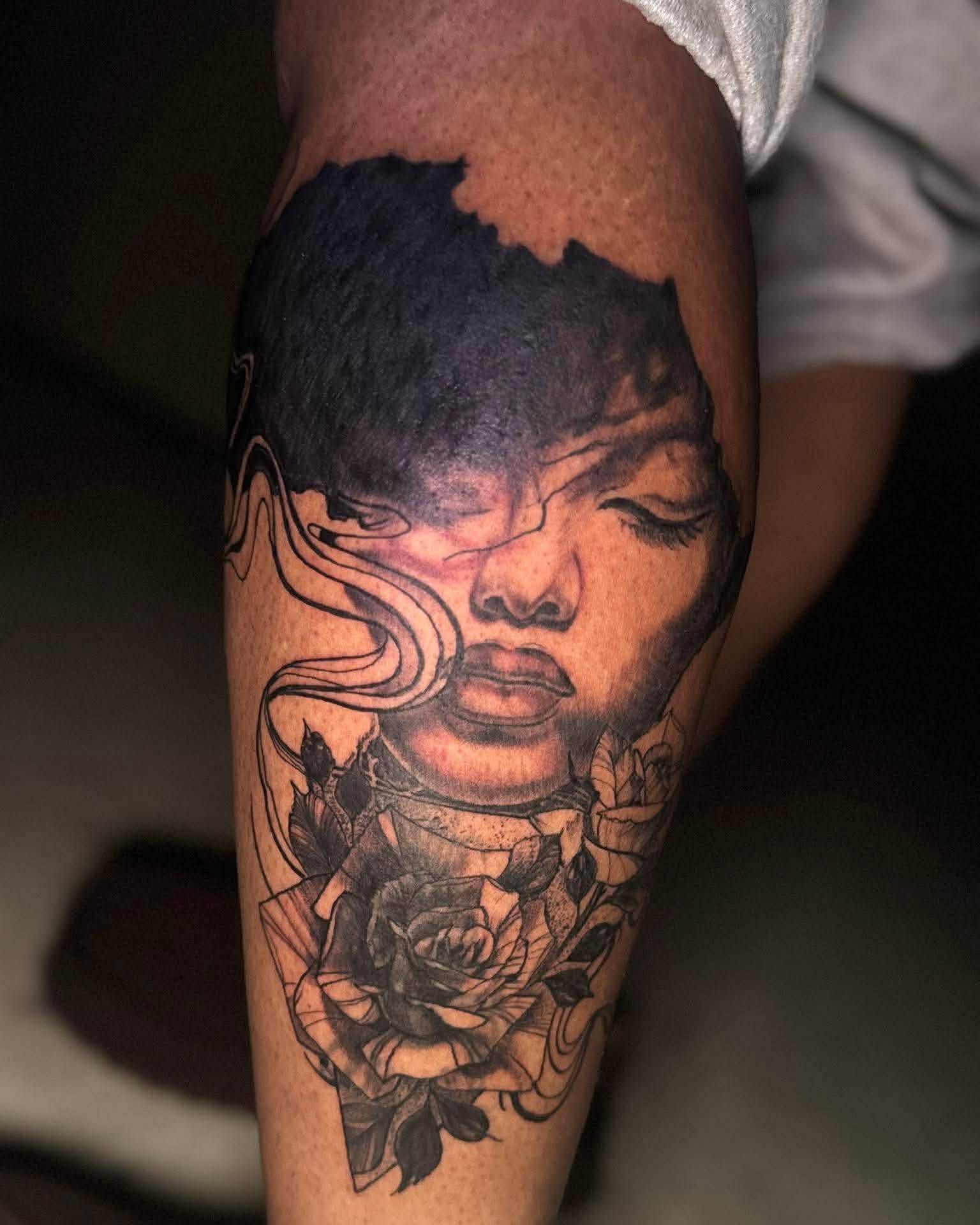 Tattoo by @iamsheinks — black_and_grey, realism