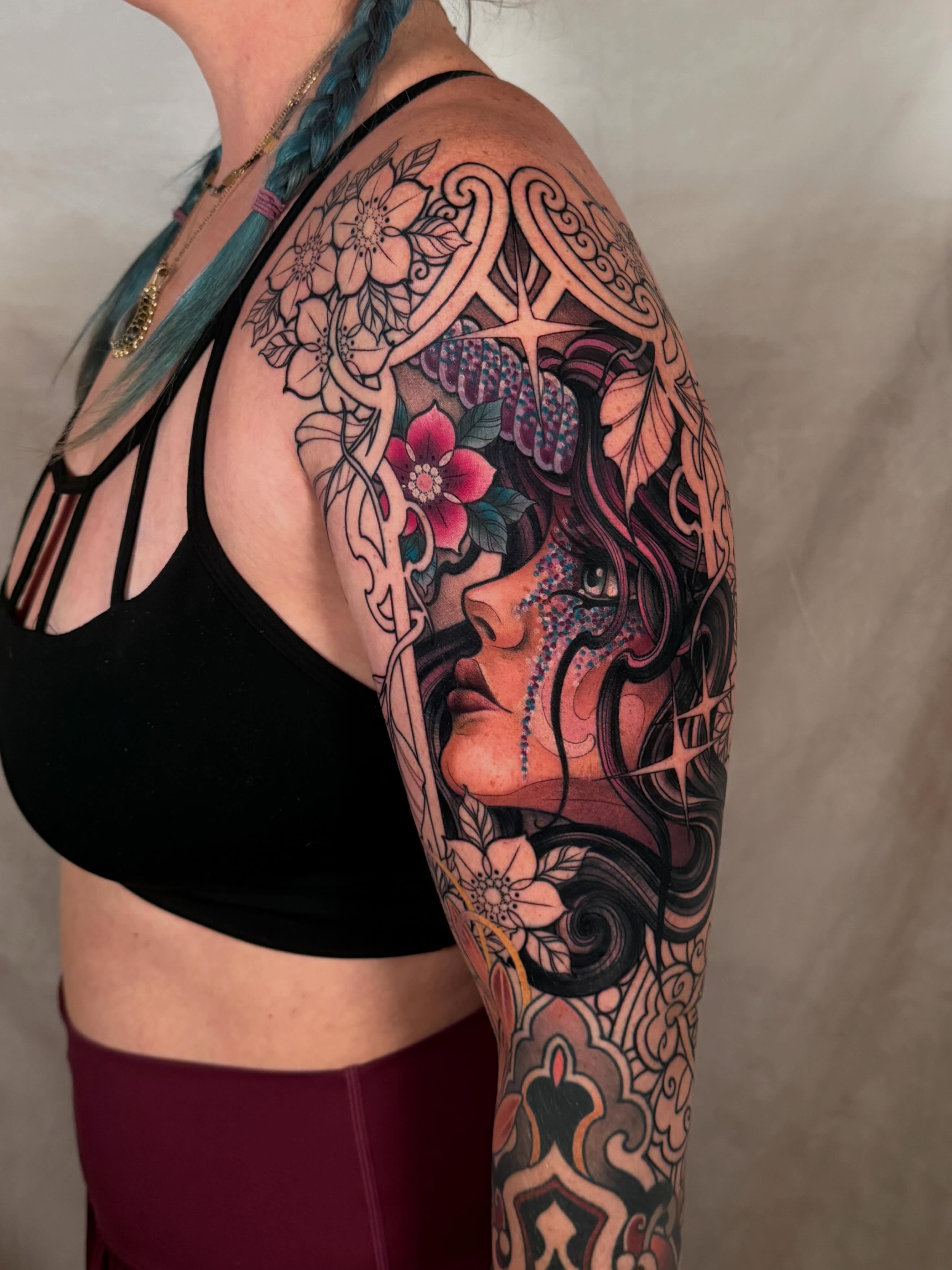 Tattoo by @iamnicholasblack — realism, dotwork