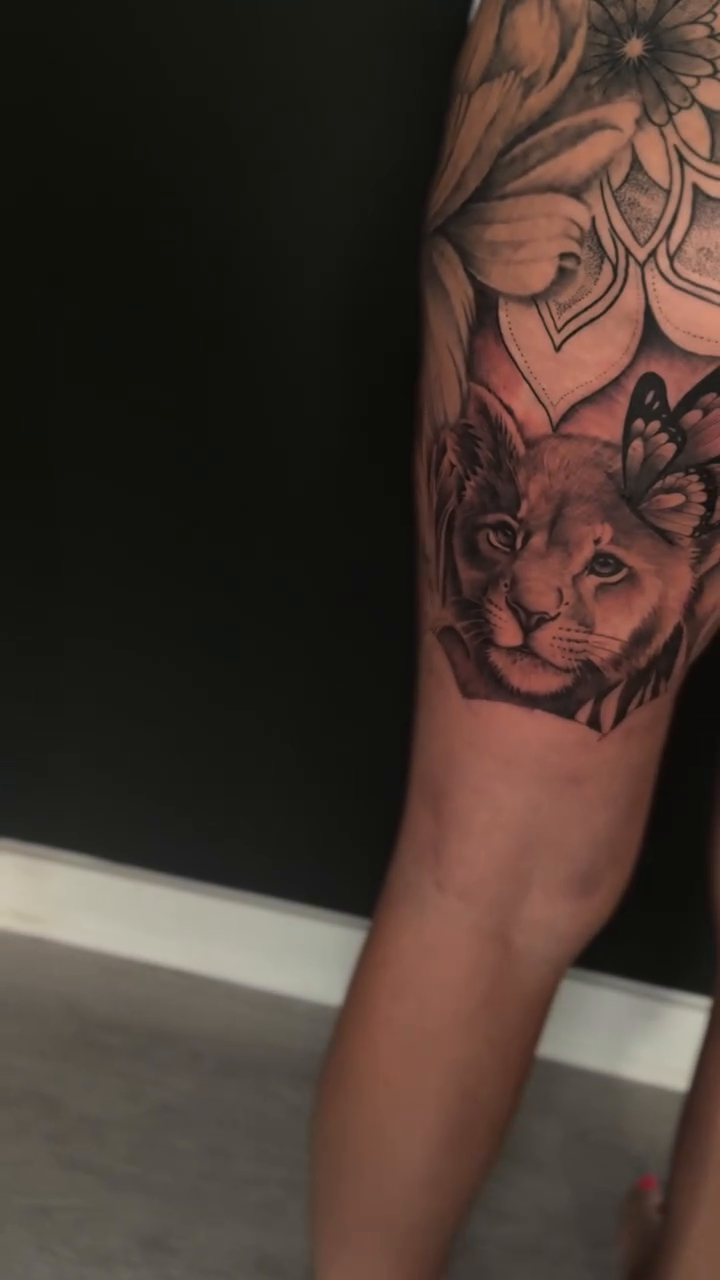 Tattoo by @vkilamb_studiotattoo — realism, black_and_grey