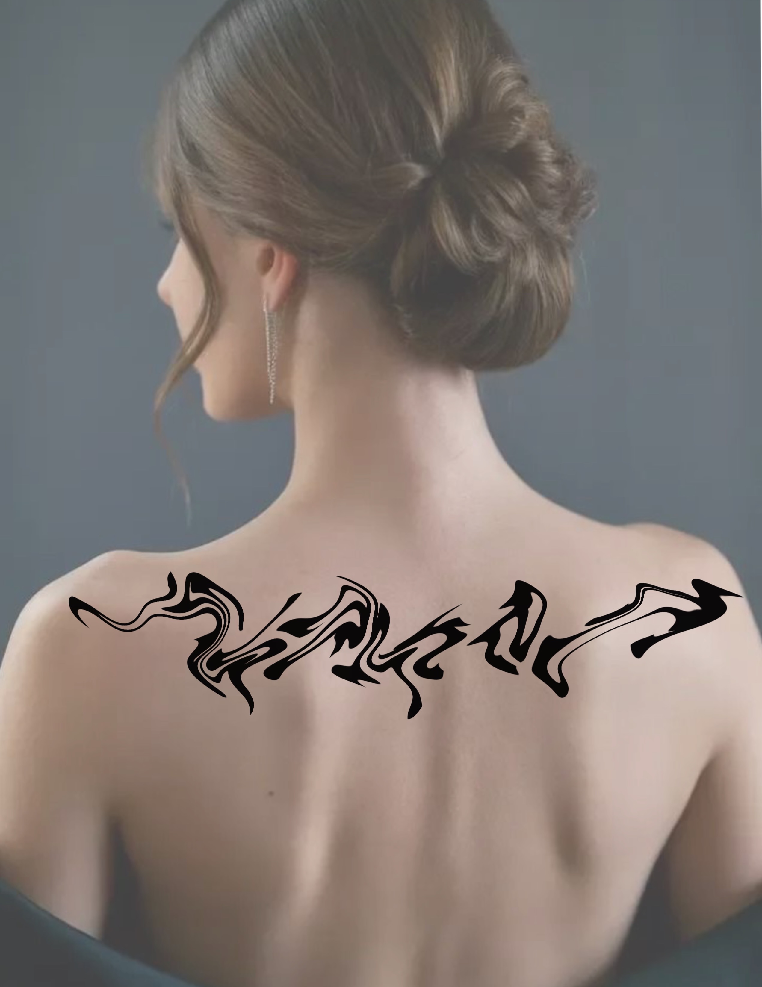 Script lettering lettering script tattoo on the back by Ink _daisy_