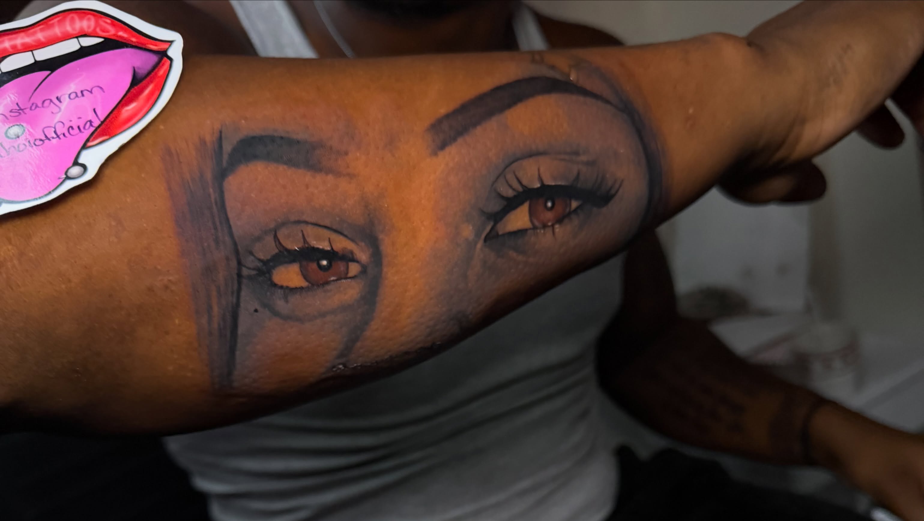 Eye realism tattoo on the forearm by Doll The Tattoo Artist, Addison, Texas
