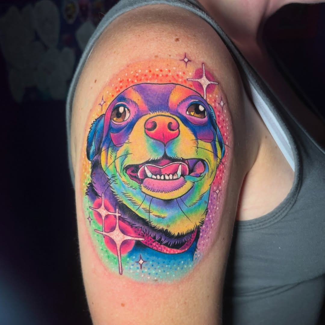 Tattoo by @inkbyjordi — dotwork, surrealism