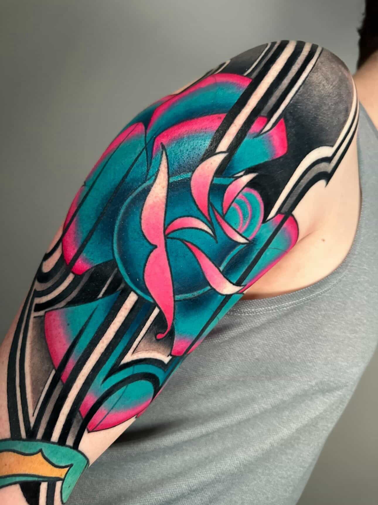 Tattoo by @willdotattoos — geometric