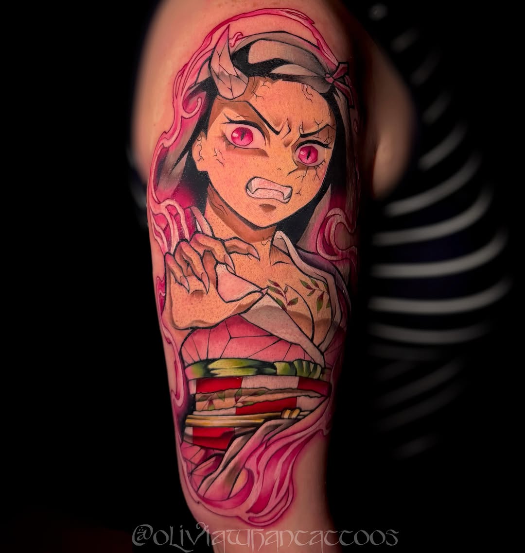 Ramen noodles anime tattoo on the forearm by Olivia Whan Tattoos🌙