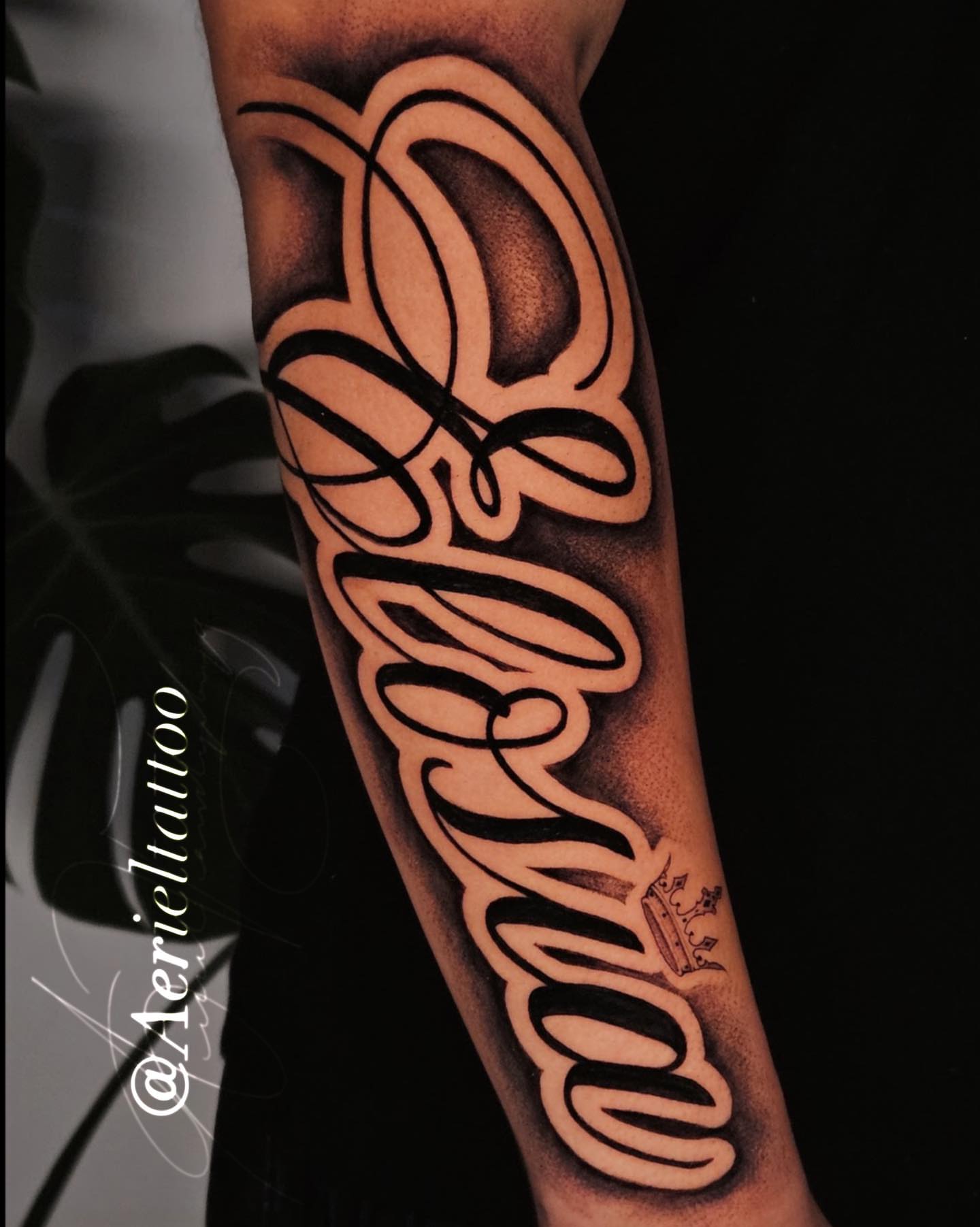 Tattoo by @aerieltattoo — lettering_script