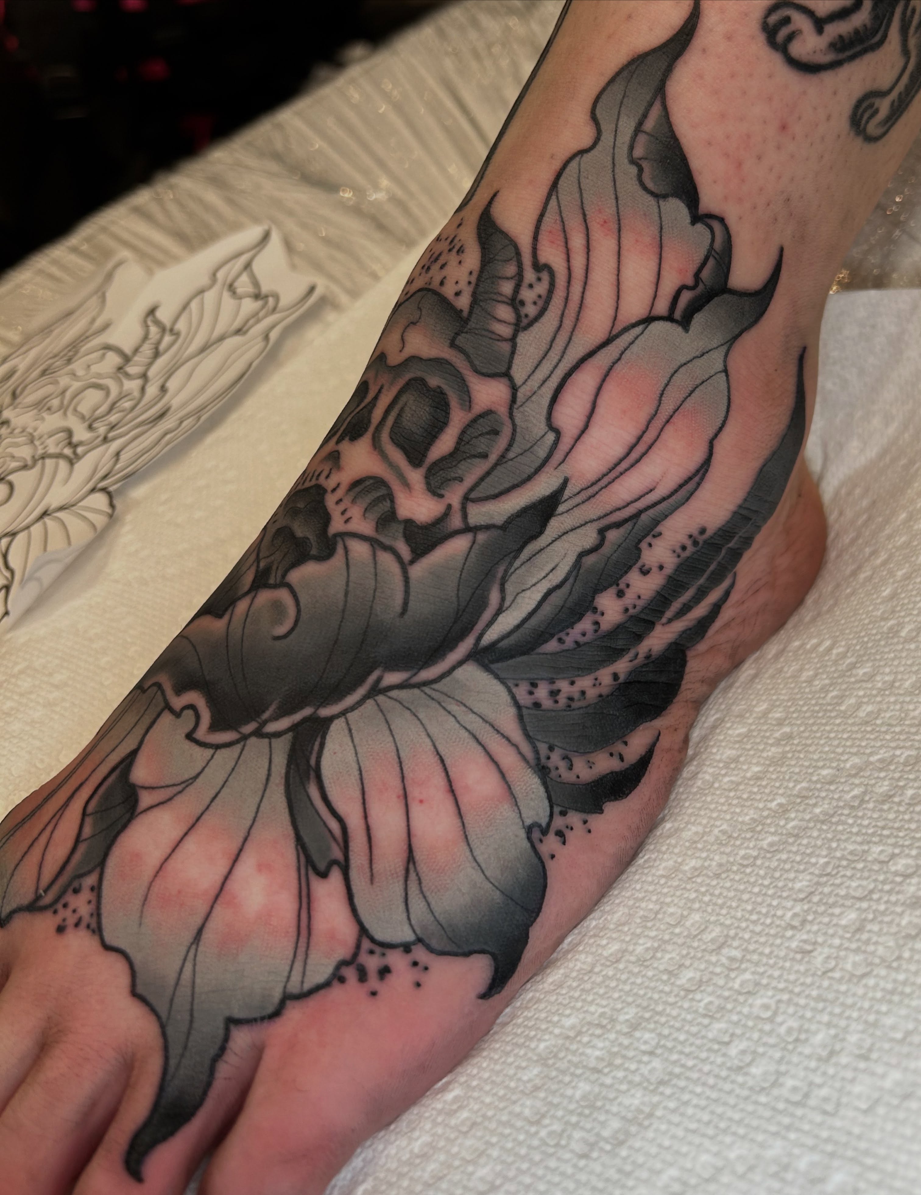 Tattoo by @skeletonkeytattoos — black_and_grey, realism