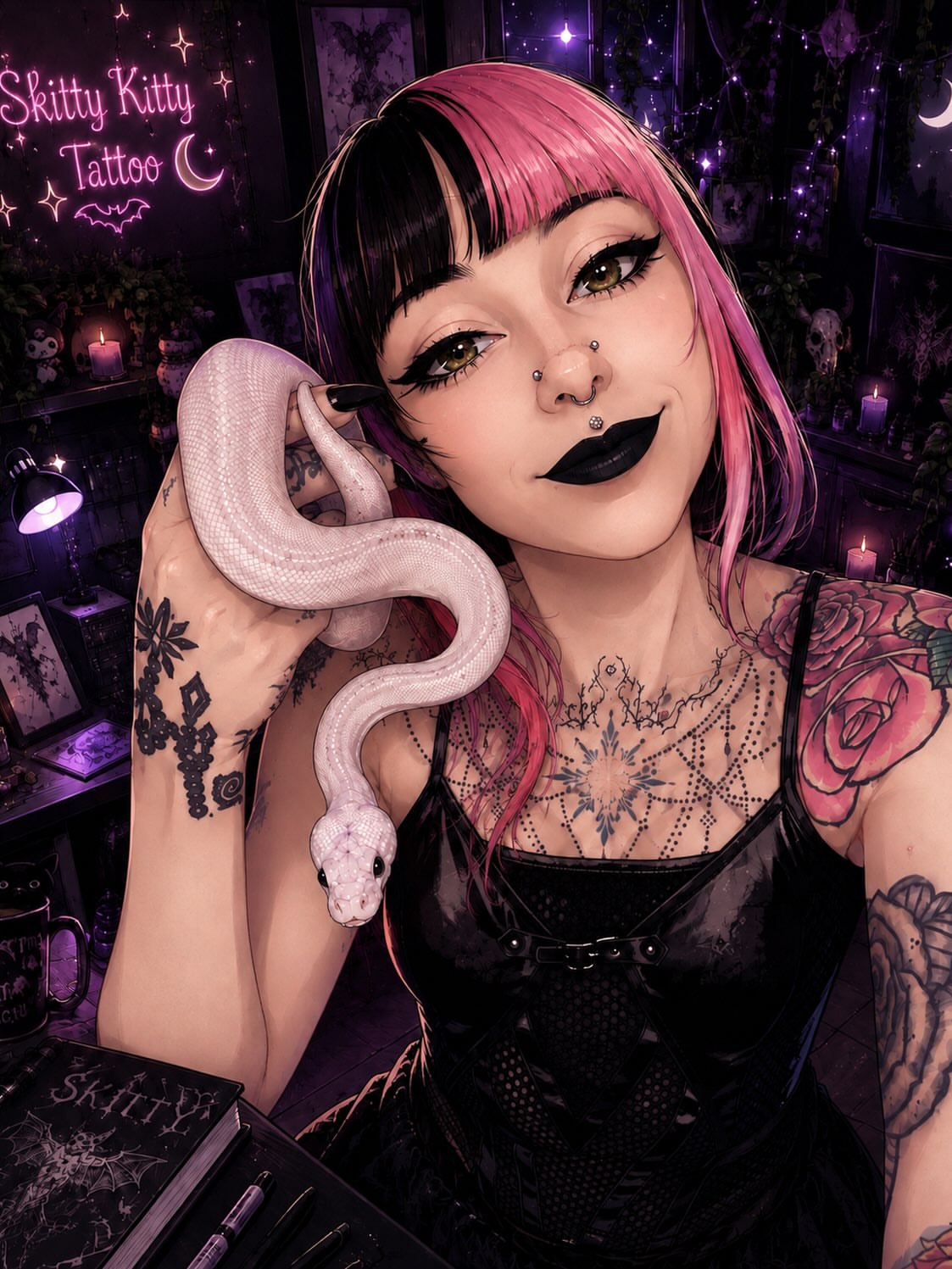 Tattoo by @skittykittykitty — dotwork, dark_realism