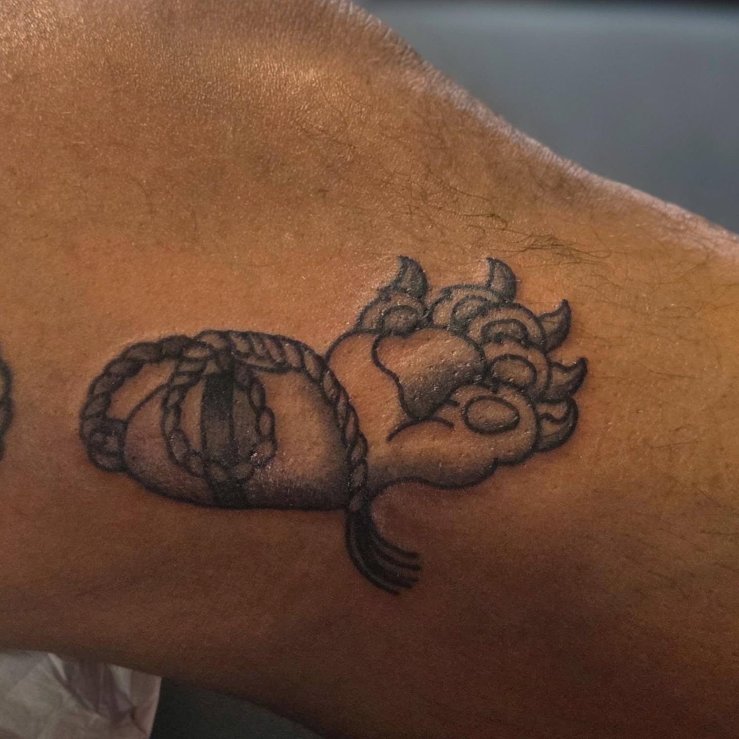 Tattoo by @_thetattgoblin_ — black_and_grey