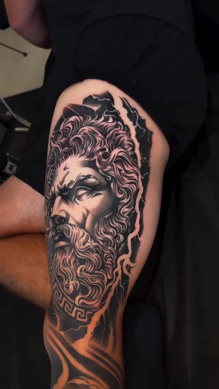 Tattoo by @dallasdiorio β realism, black_and_grey