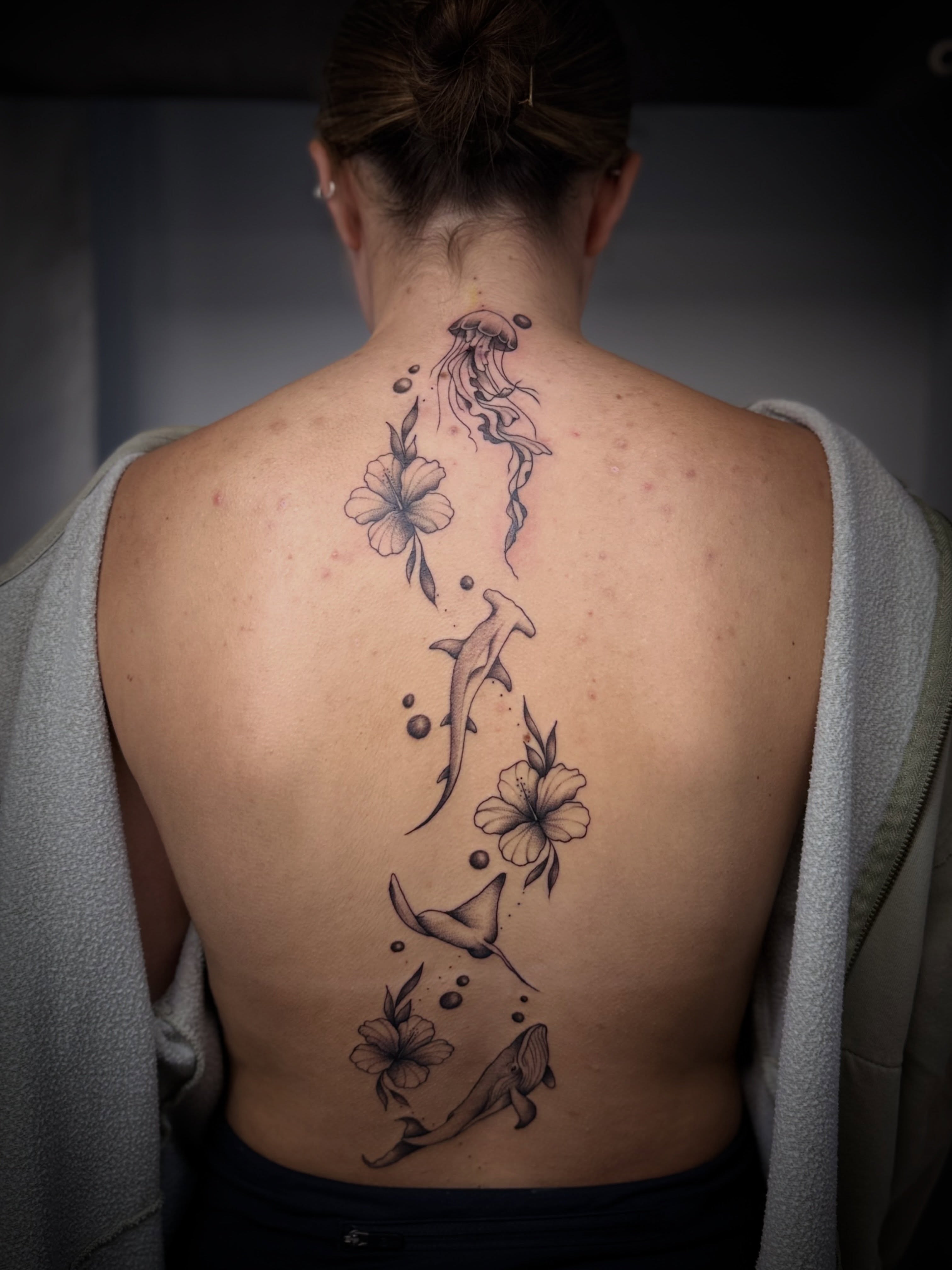 Tattoo by @llanotattooart — dotwork, realism