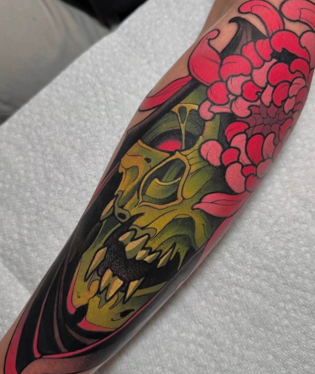 Tattoo by @deadmeat β new_school, dotwork