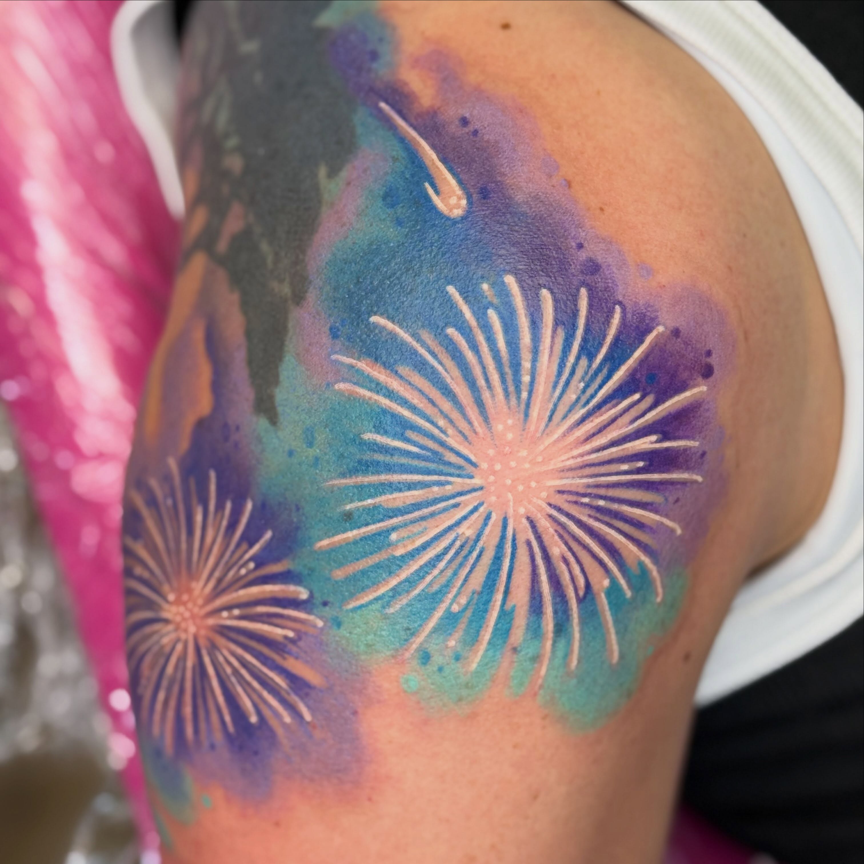 Tattoo by @glitterally.sarah — watercolor