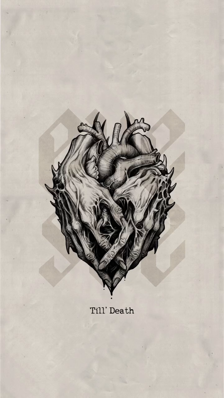 Anatomical heart with hands dark realism tattoo by EyeSee Tattoos