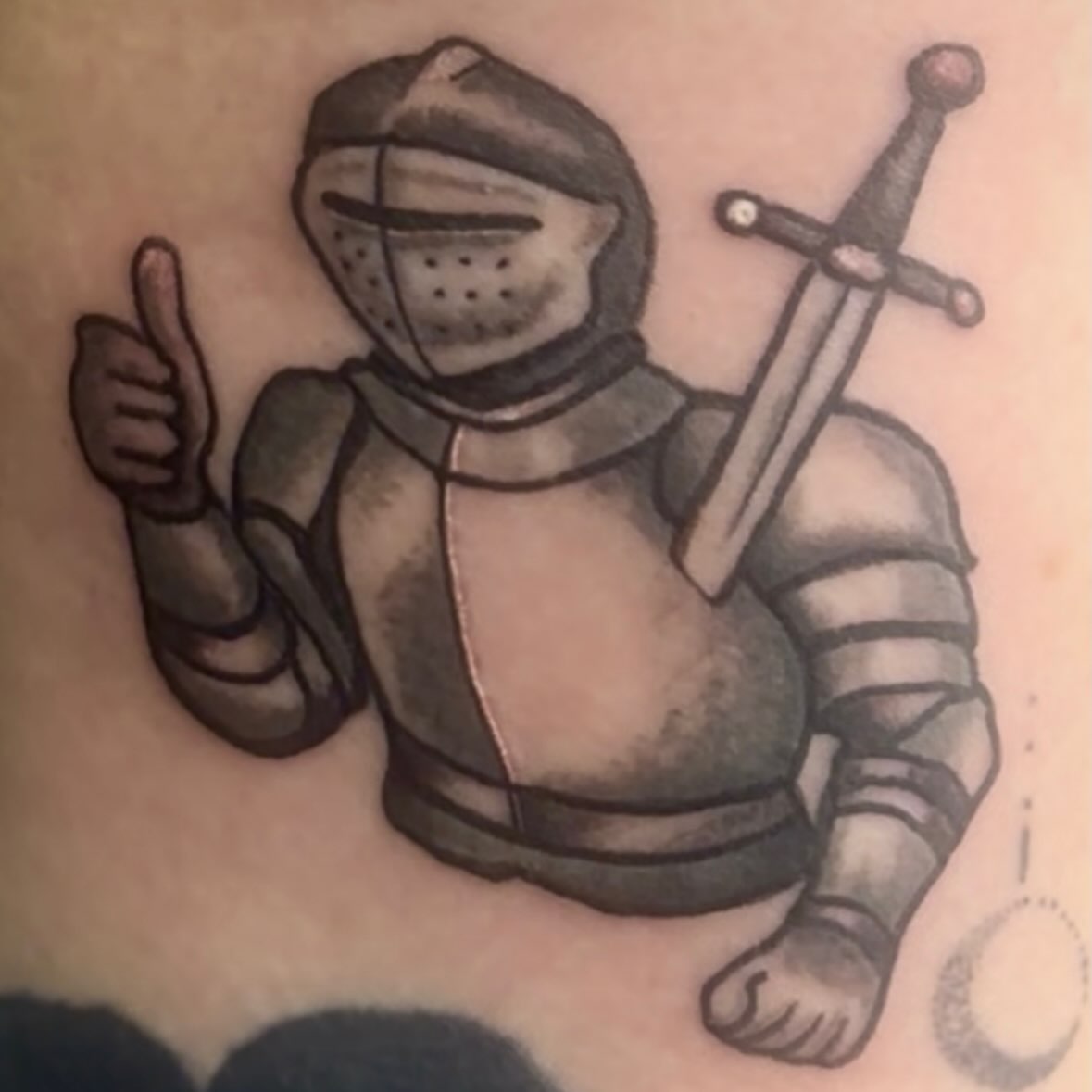Tattoo by @poppacoppa — black_and_grey