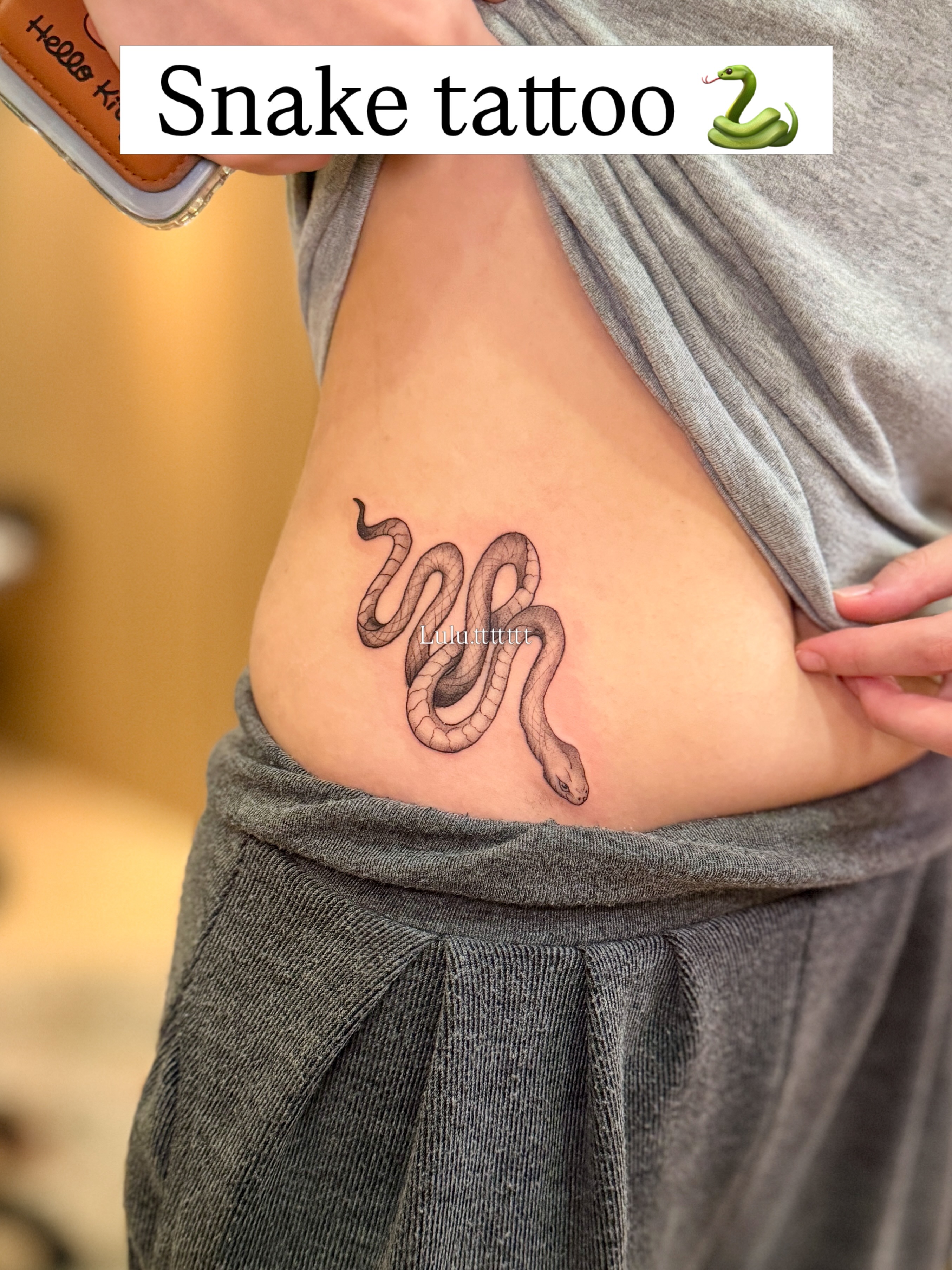 Tattoo by @lulu.ttttttt — black_and_grey