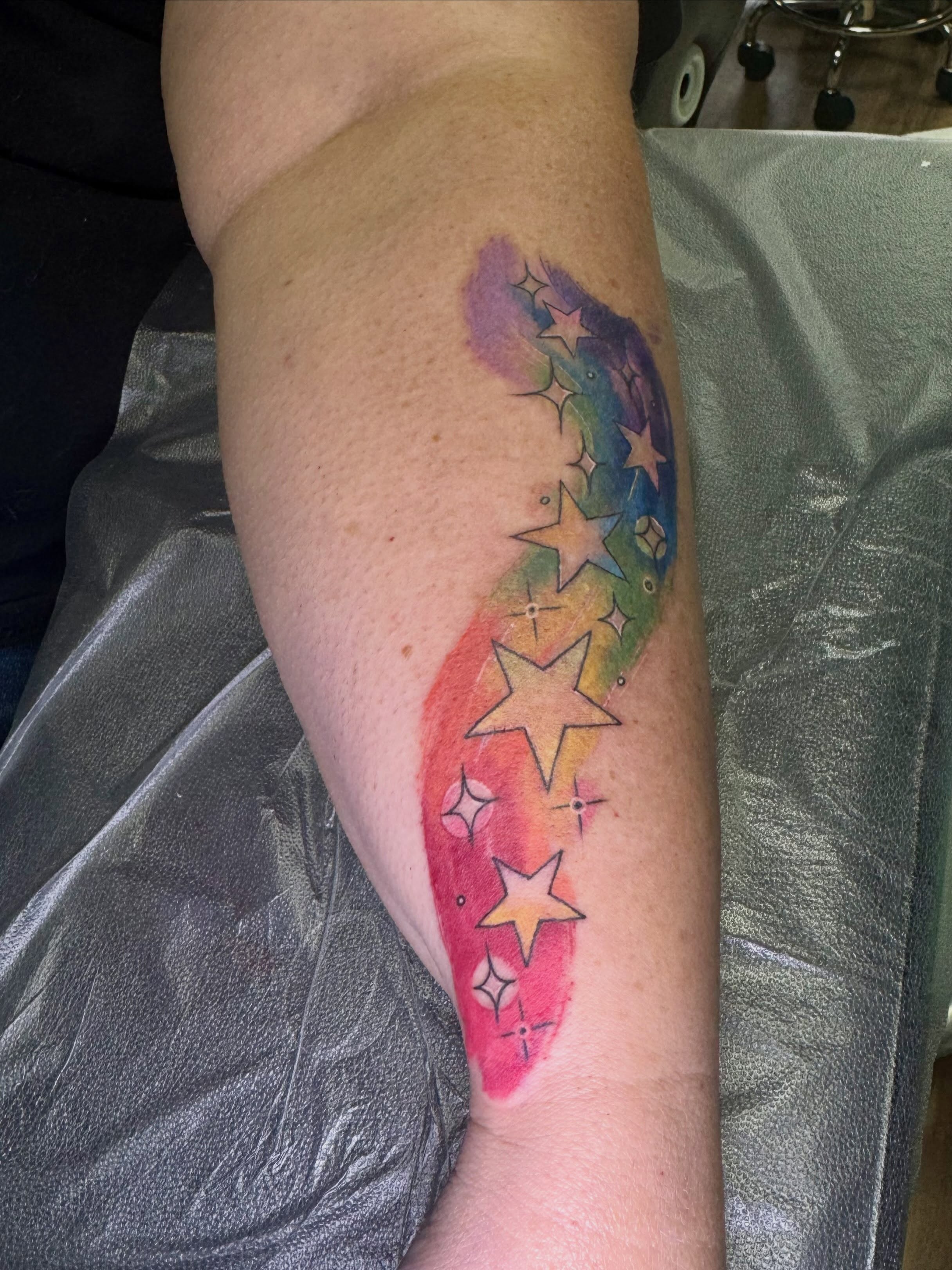 Tattoo by @eileenjoycetattoos — watercolor