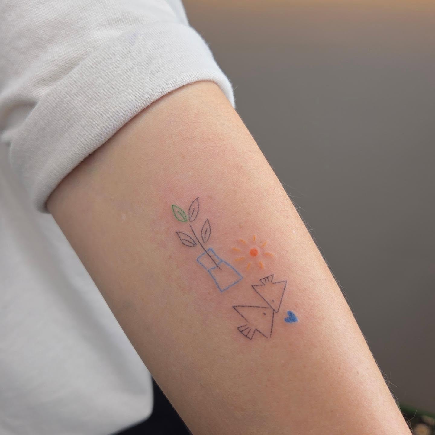 Tattoo by @nurimoon_tattoo — geometric, minimalist