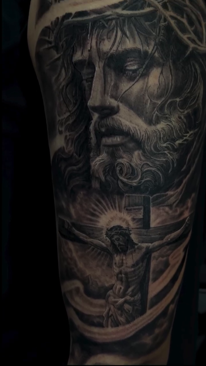 Tattoo by @tovar_tattoos — realism, black_and_grey