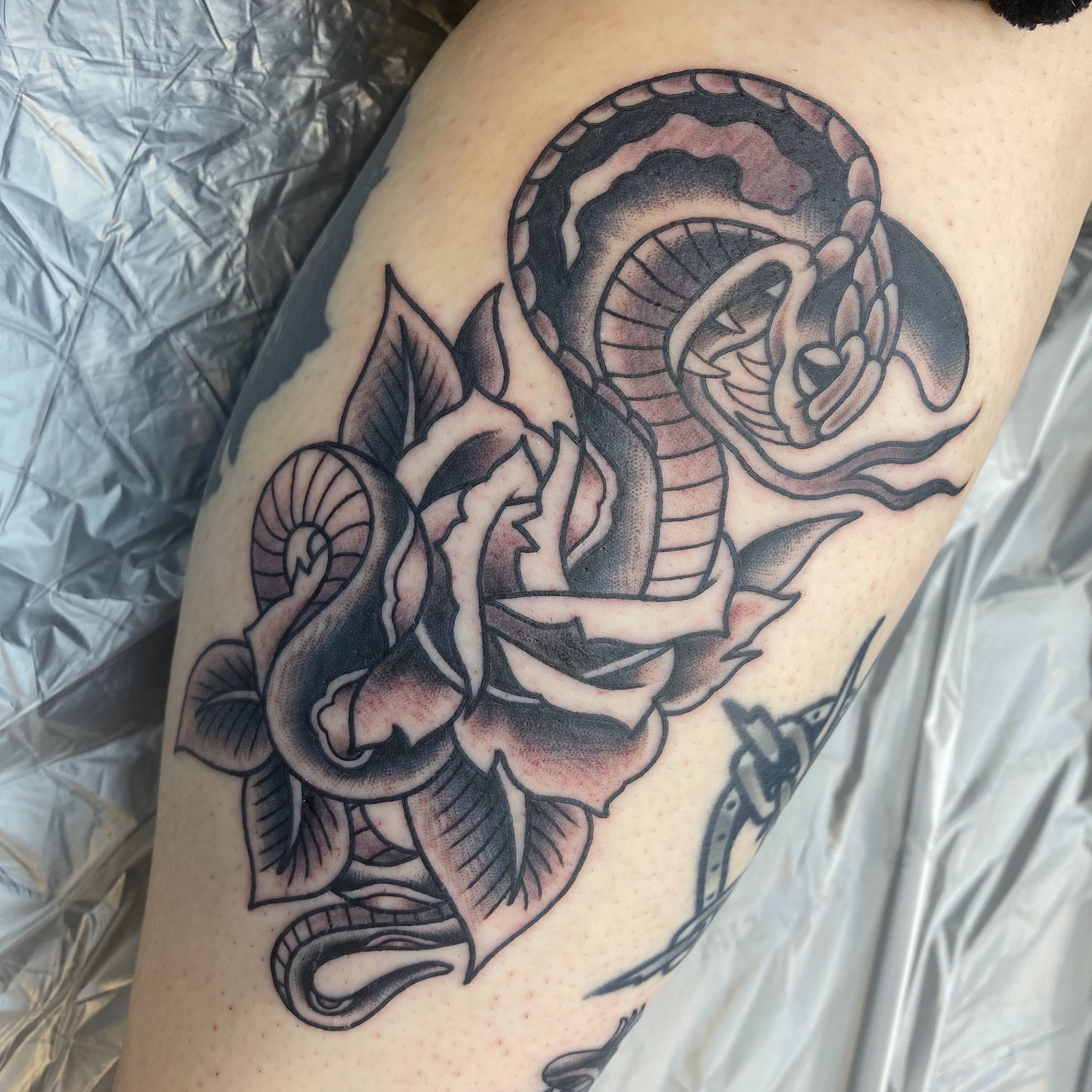 Tattoo by @jimmyhtx — american_traditional, black_and_grey