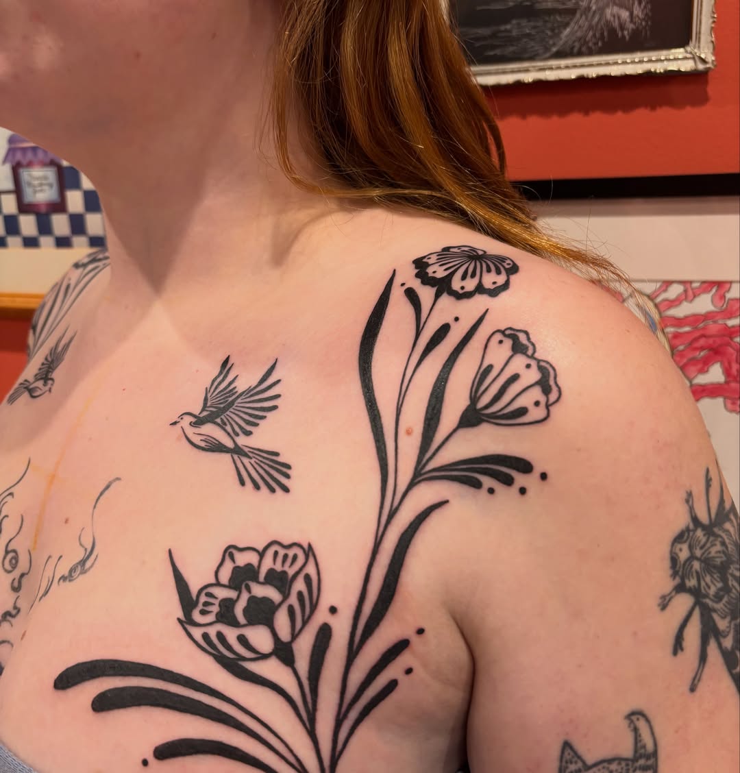 Tattoo by @tattoos4freaks — black_and_grey