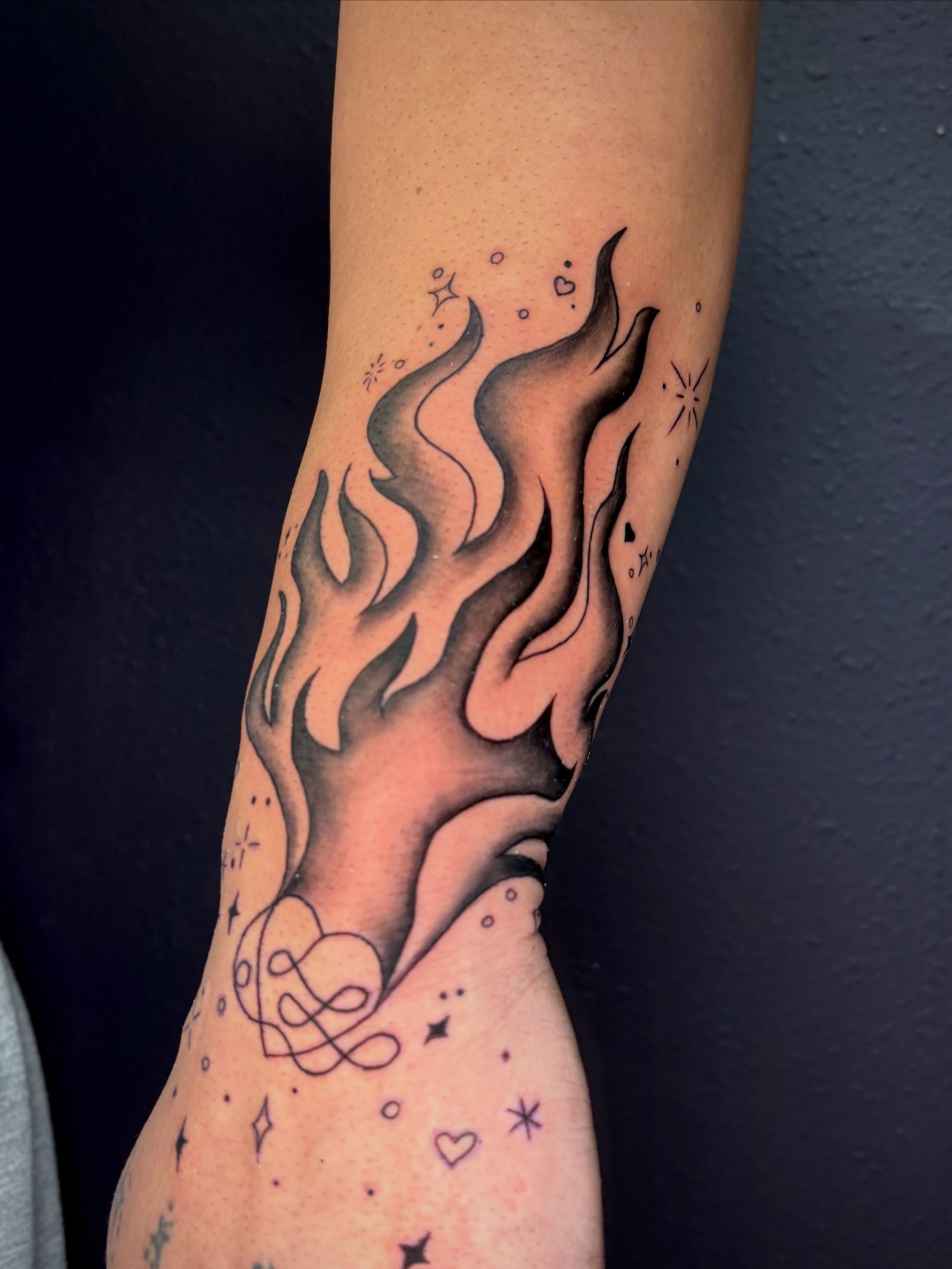 Tattoo by @erintpokes — black_and_grey