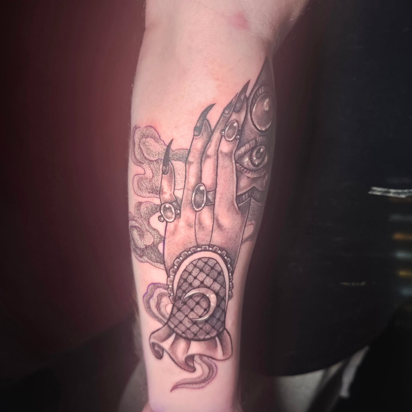 Tattoo by @skinartj — black_and_grey, geometric