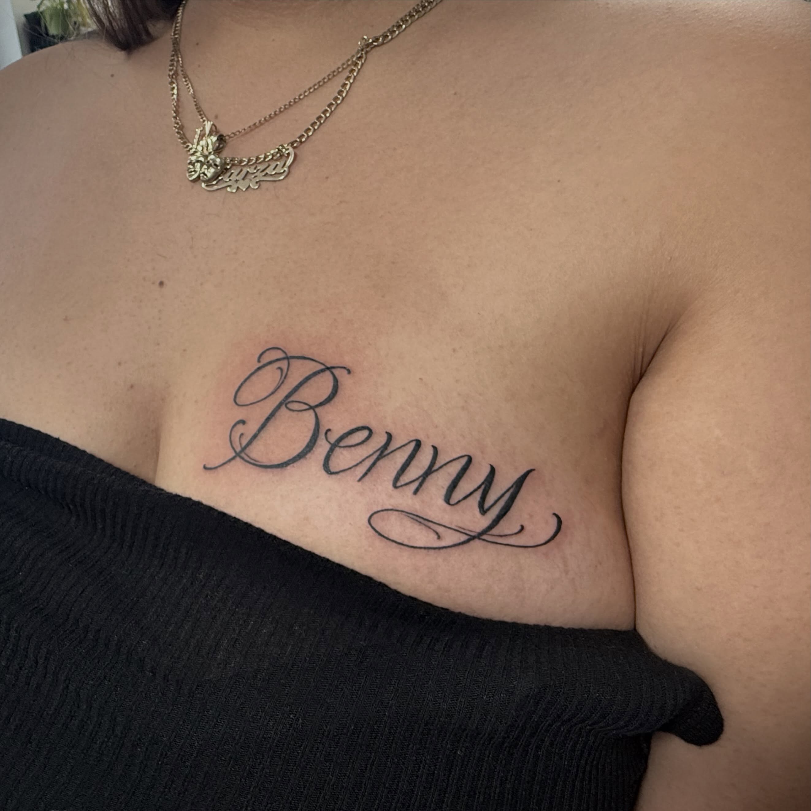 Tattoo by @heidiestradatattoos — lettering_script