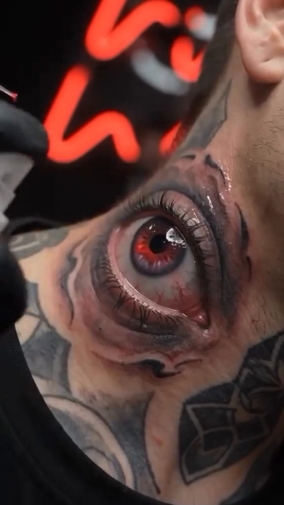 Eye realism tattoo by Francis nieves, Miami, Florida