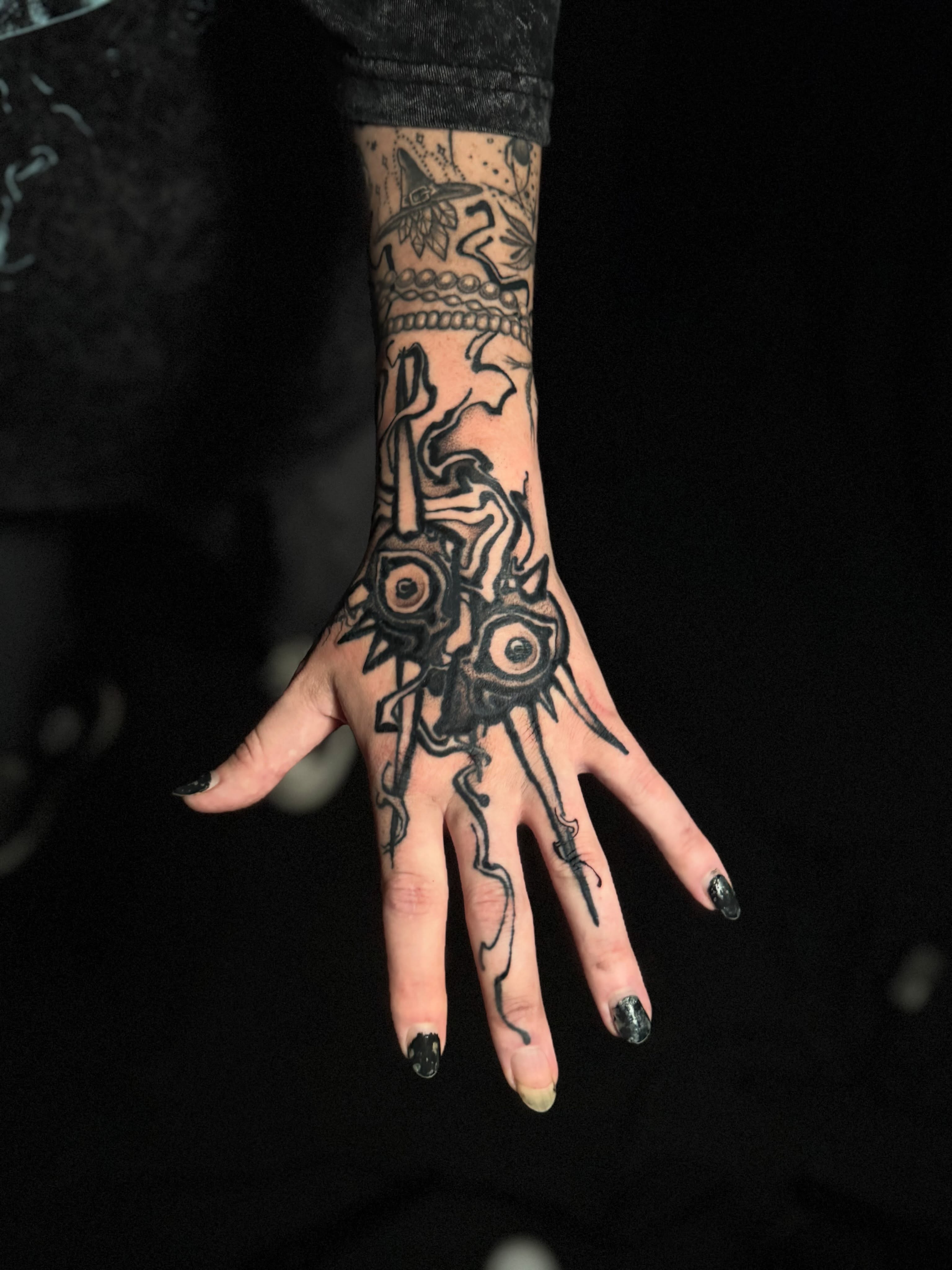 Eye black and grey tattoo on the hand by z o y a, Seattle, Washington