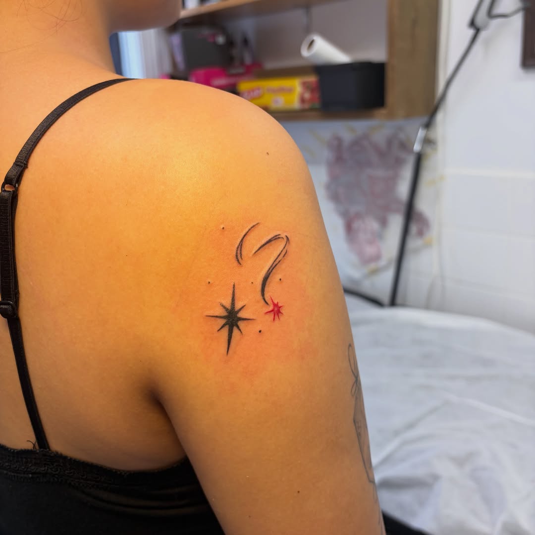 Tattoo by @mushypokes — dotwork