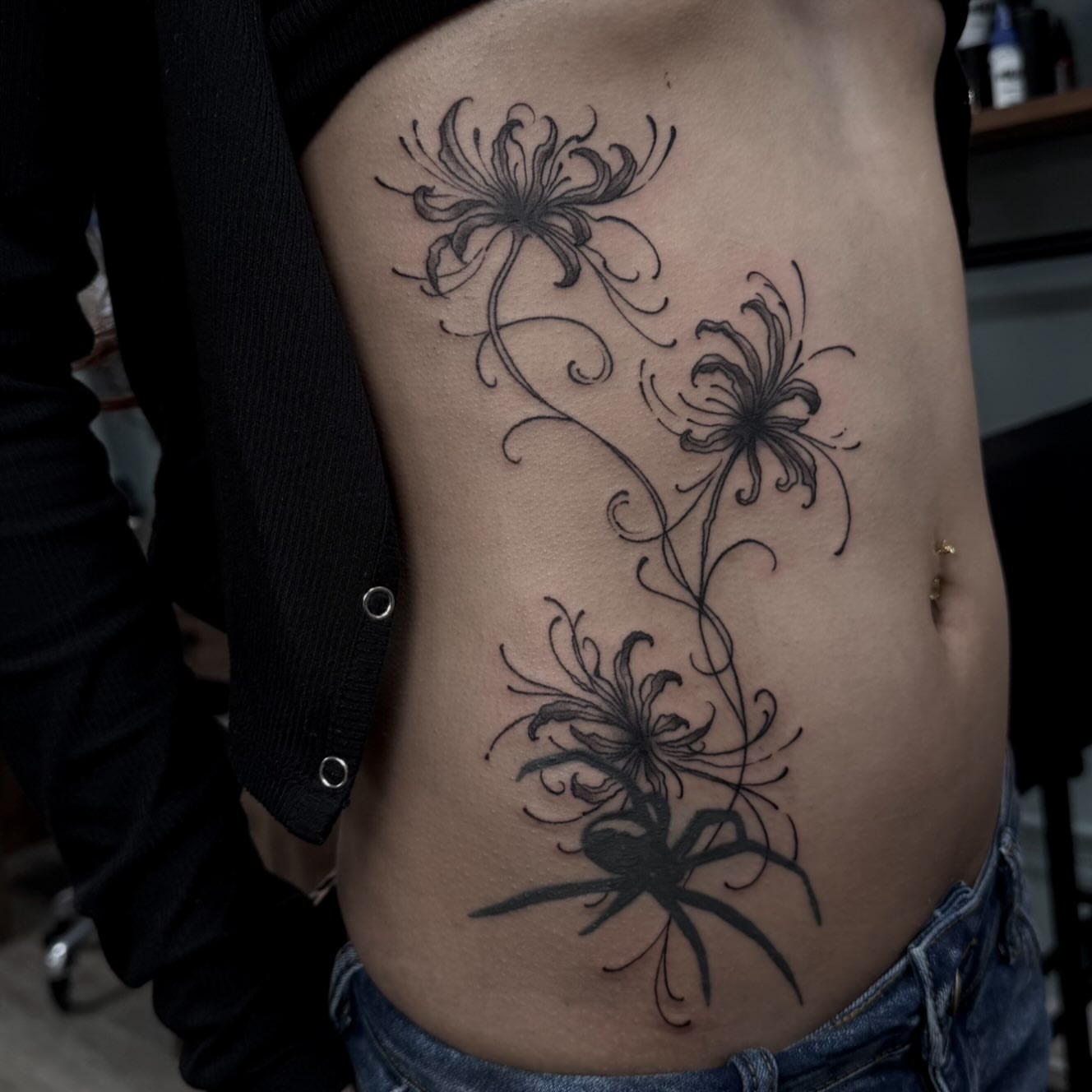 Tattoo by @quail.tattoos — black_and_grey