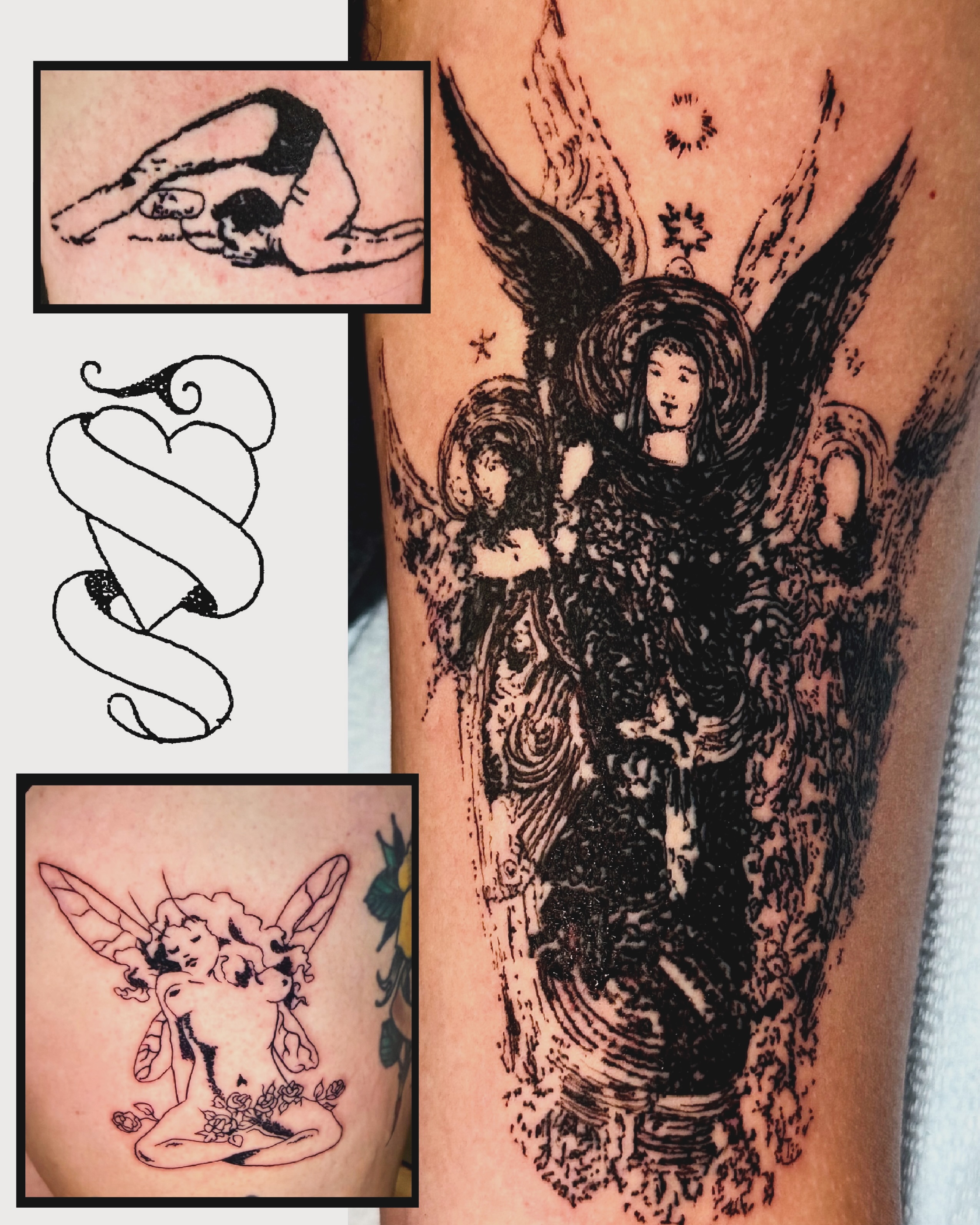 Tattoo by @noahvincenttattoo β black_and_grey, dark_realism