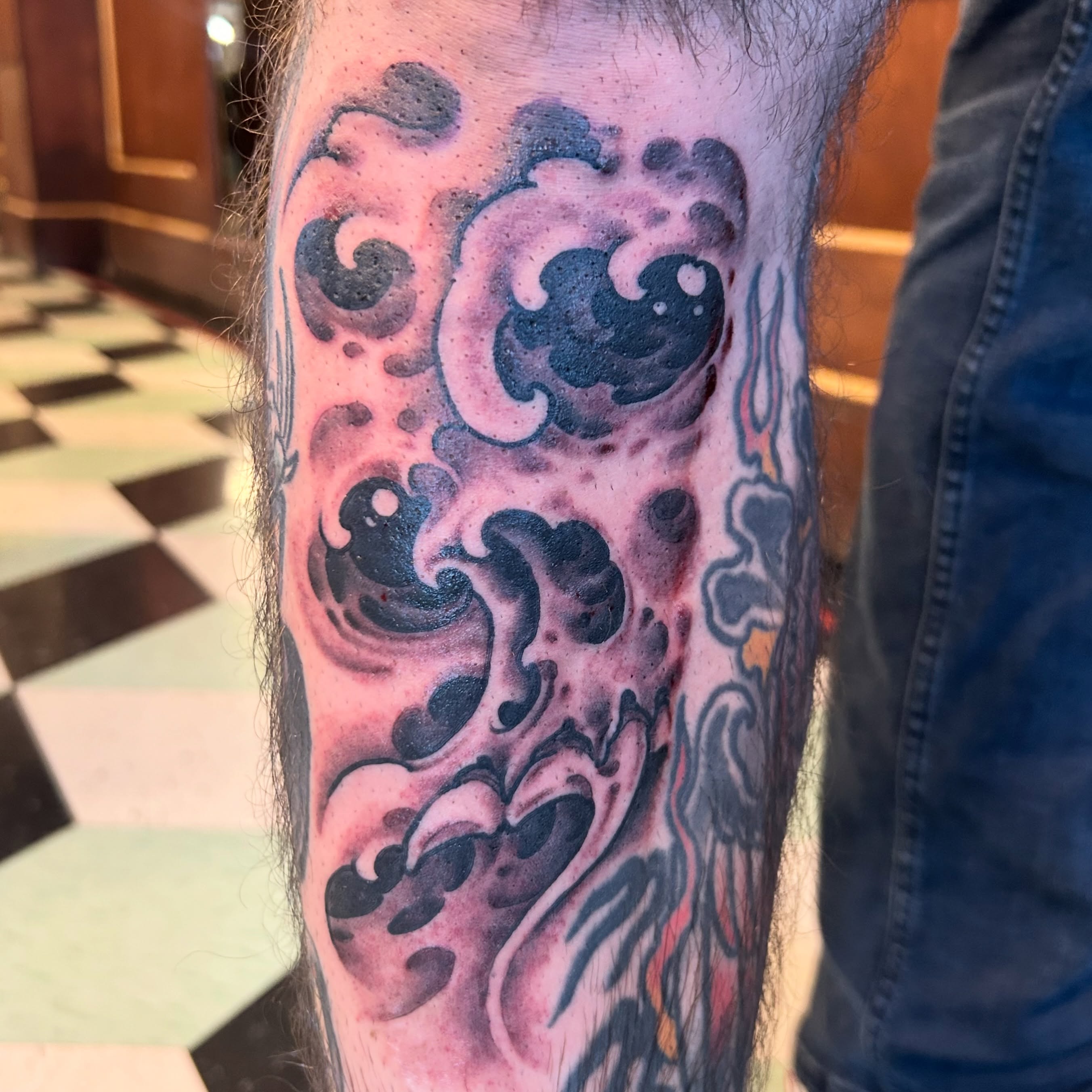 Tattoo by @justinweatherholtz — dotwork, japanese_irezumi