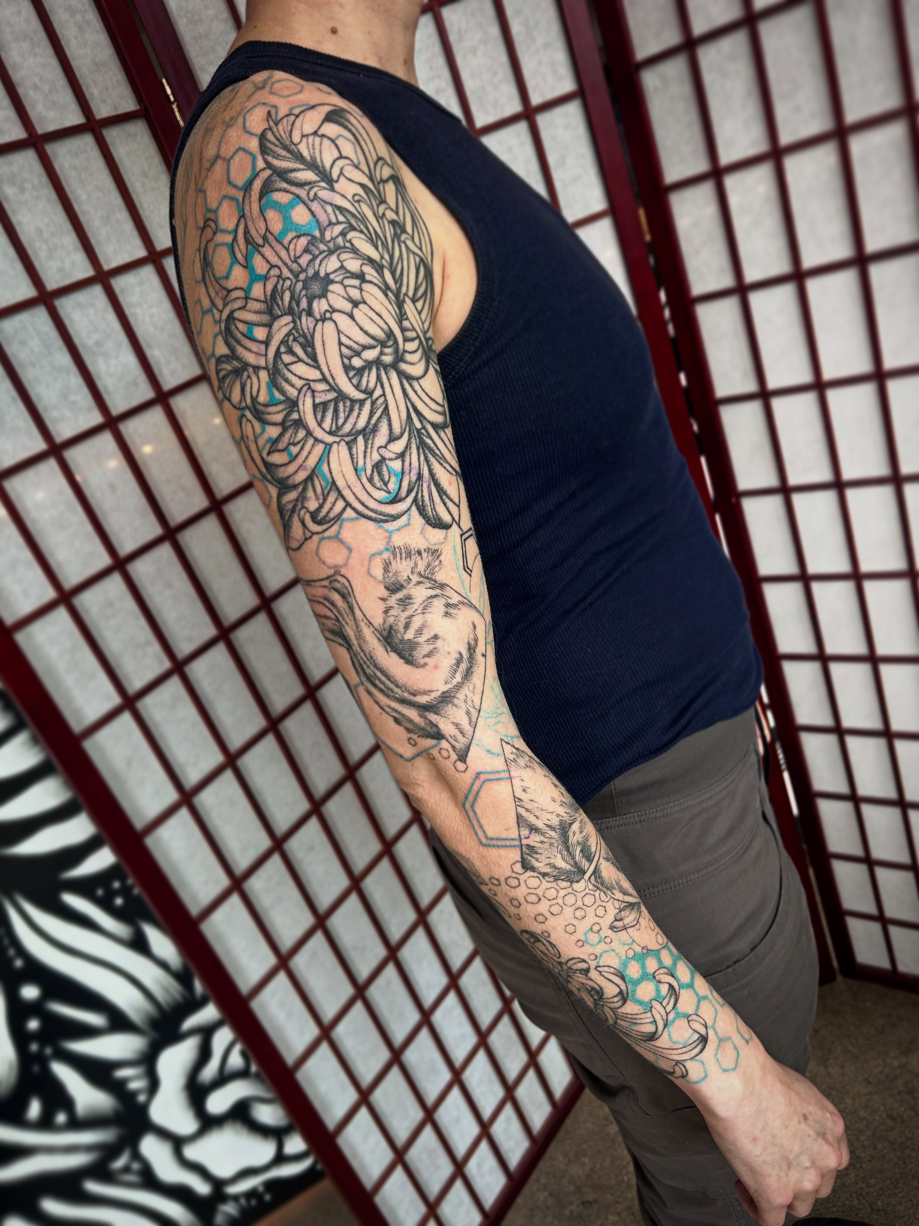 Tattoo by @ramsies — black_and_grey
