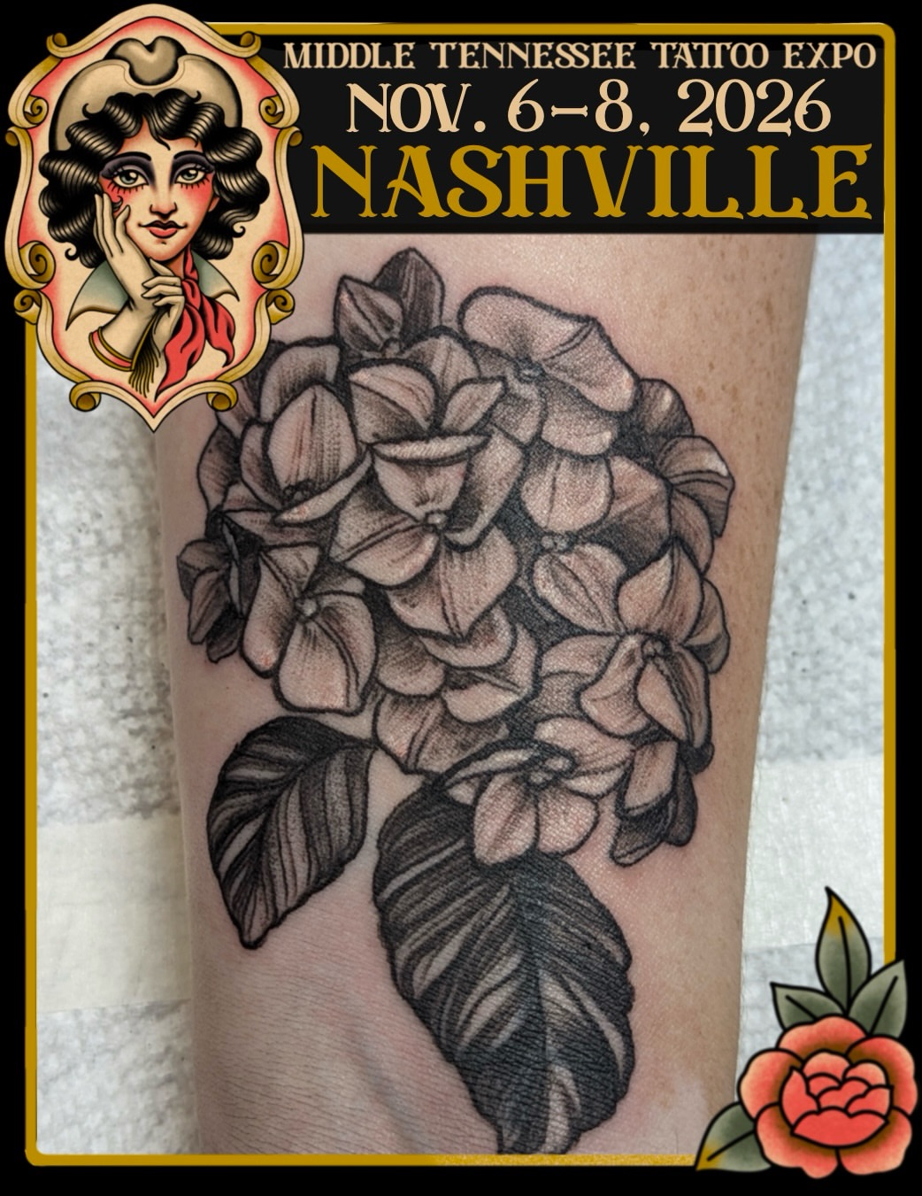 Tattoo by @middletntattooexpo — black_and_grey