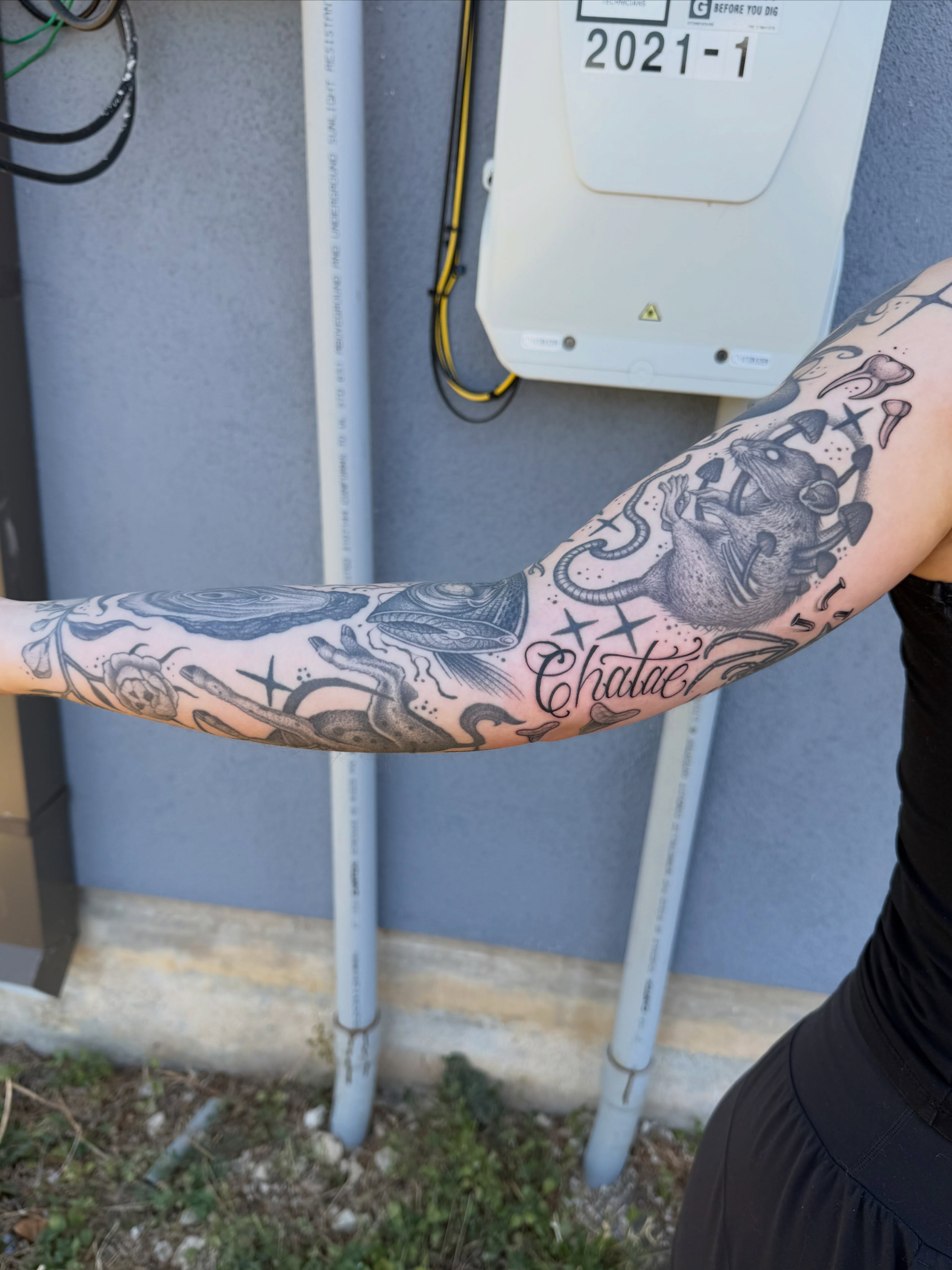 Tattoo by @michaelvillalobostattoo — american_traditional, dotwork