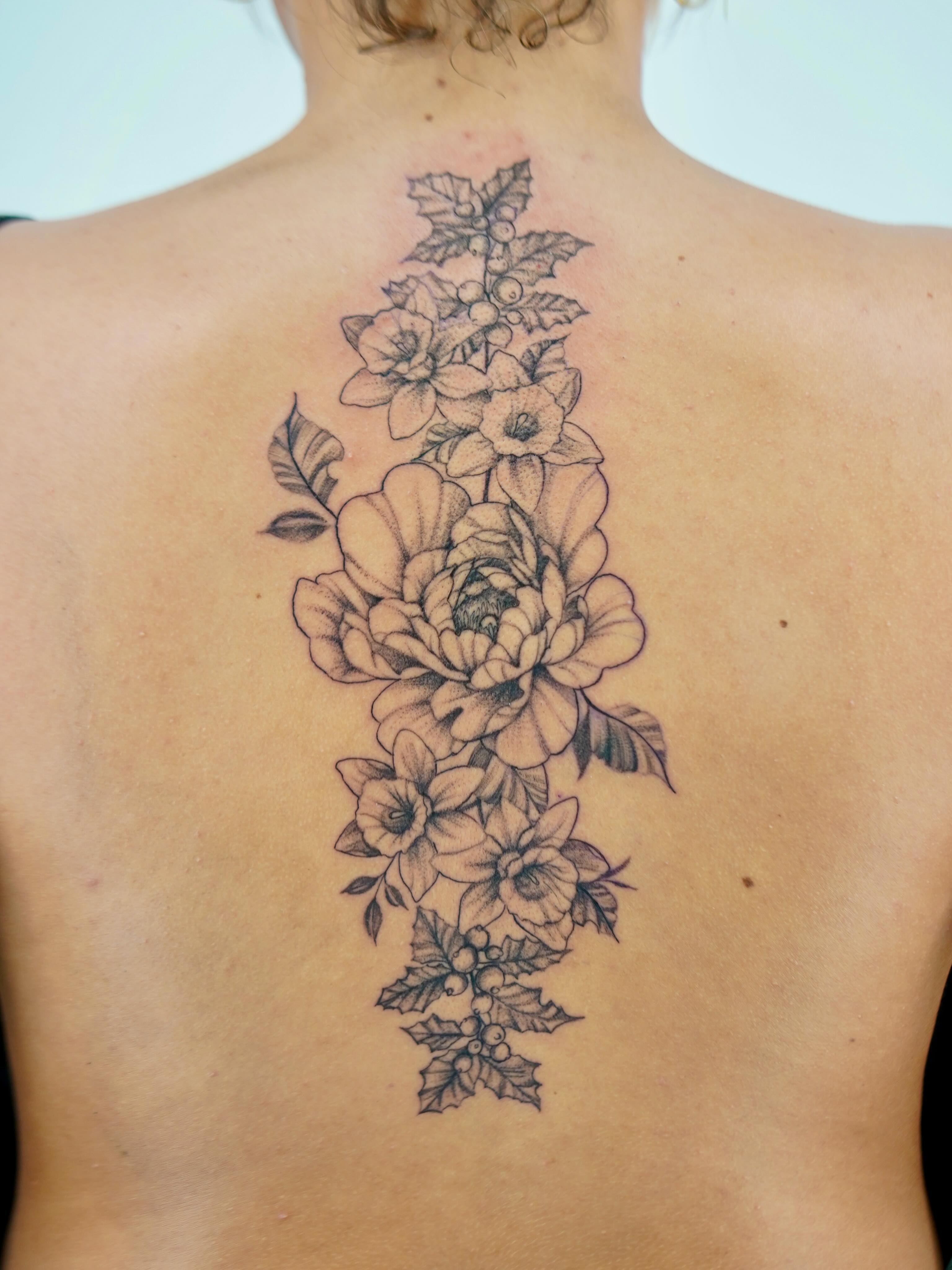 Tattoo by @skylito_creations — black_and_grey
