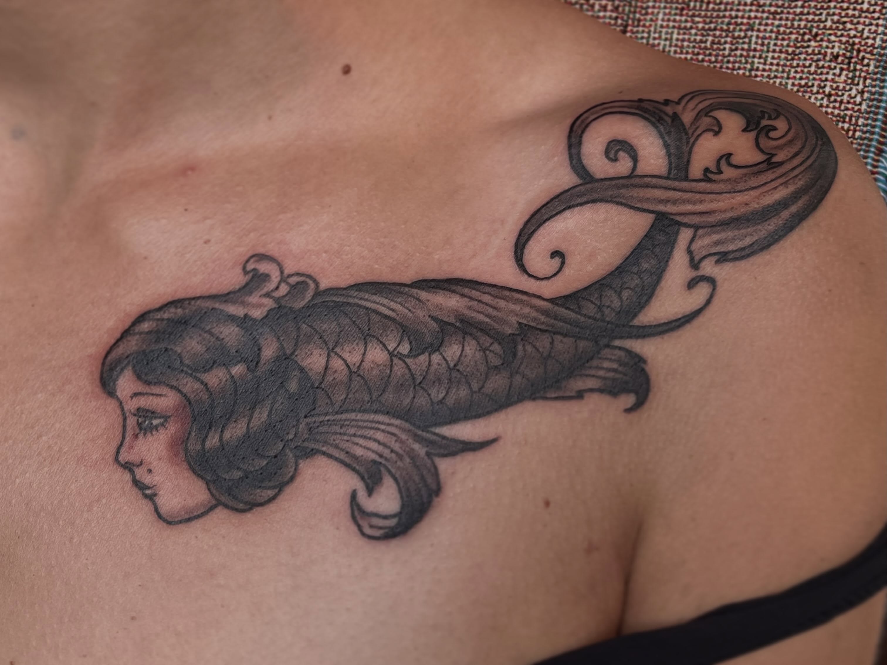 Tattoo by @evanmakesart — black_and_grey, realism