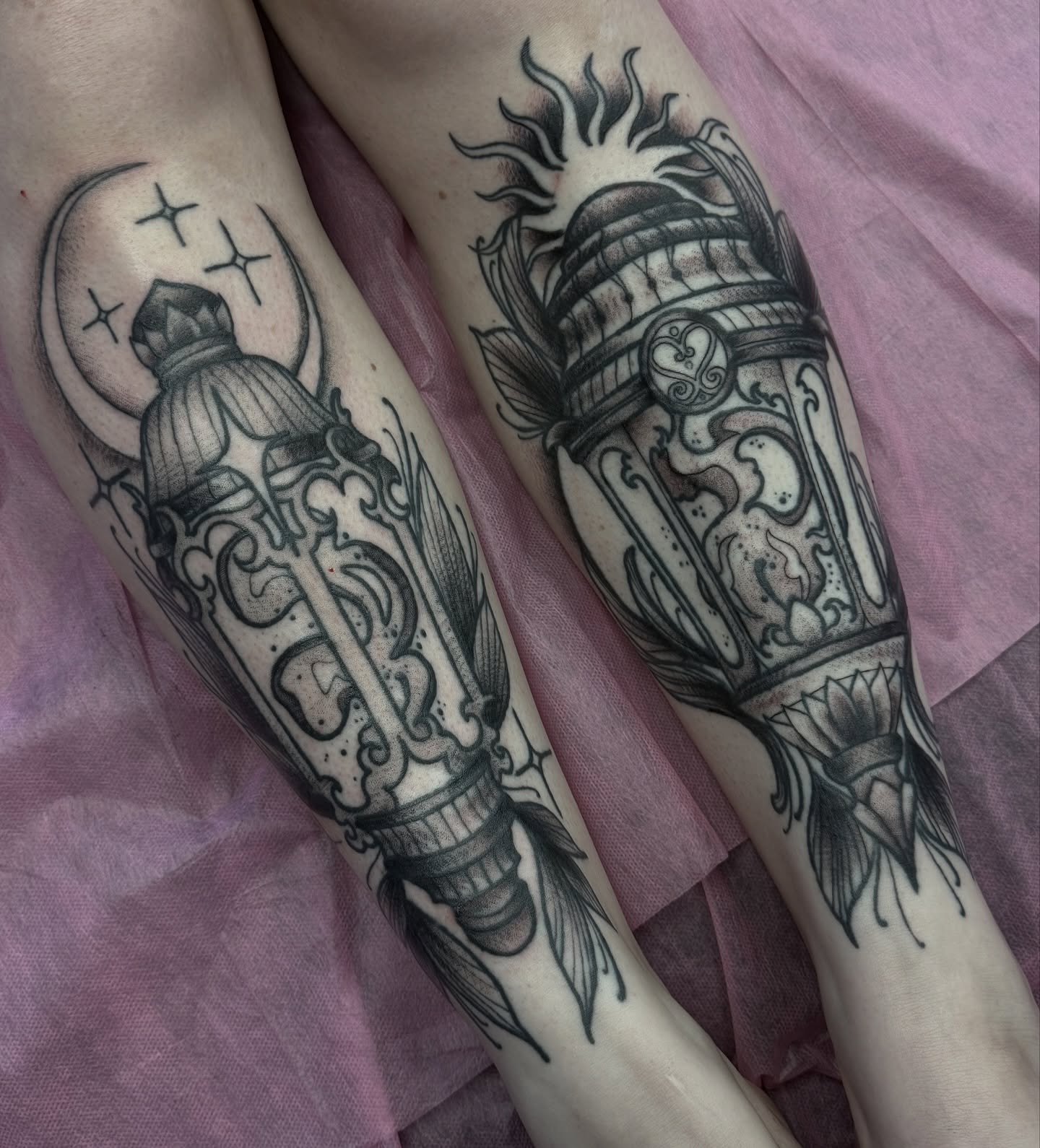 Tattoo by @probablymakayla — black_and_grey, ornamental