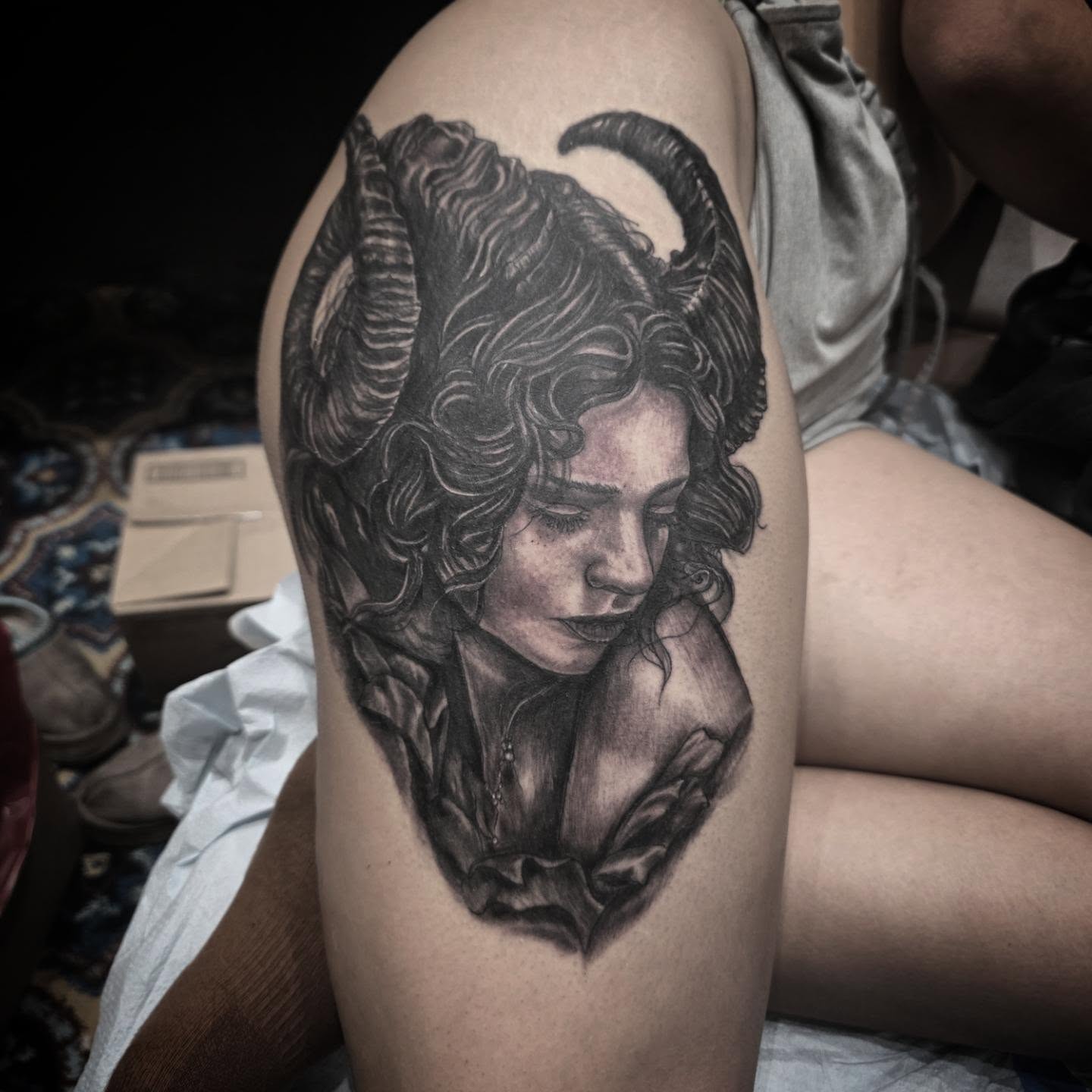 Tattoo by @noochtattoos — black_and_grey, realism
