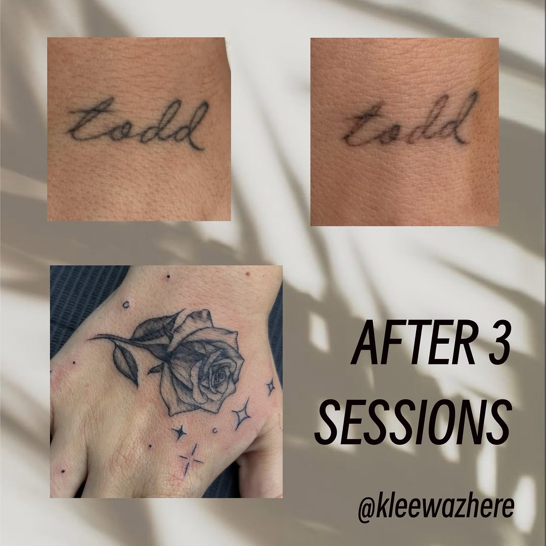 Rose black and grey tattoo on the hand by kaylee